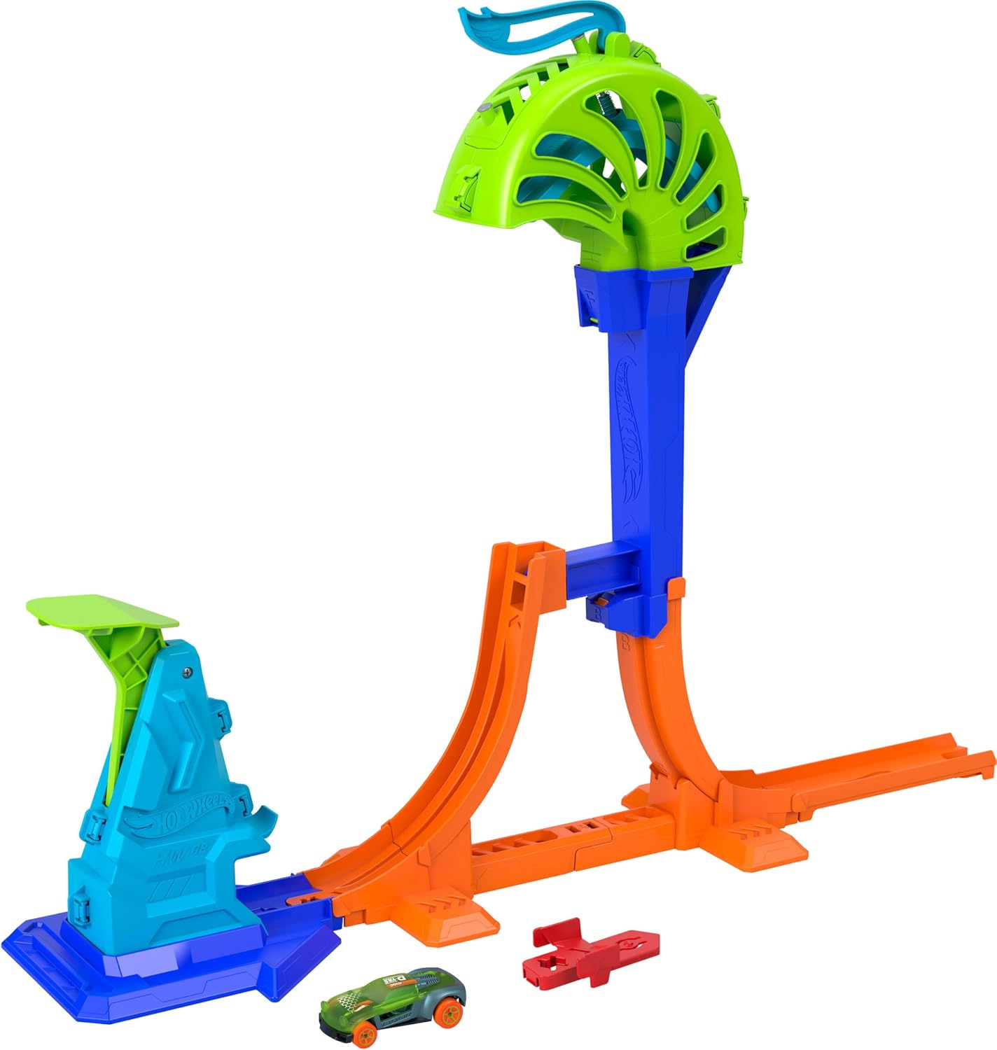 AUTO DE JUGUETE HOT WHEELS STUNT TRACKS POWER LAUNCH CHAMPION ESCALA 1:64 - 1