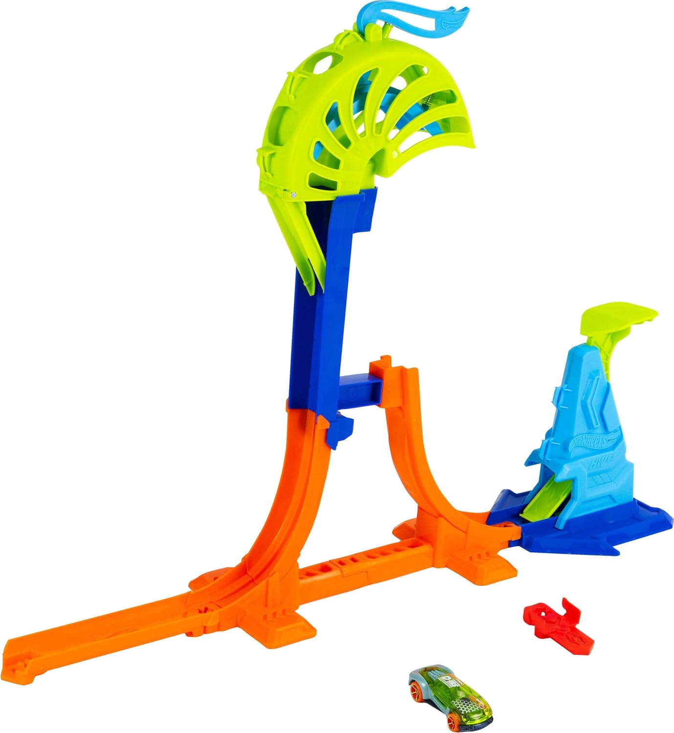 AUTO DE JUGUETE HOT WHEELS STUNT TRACKS POWER LAUNCH CHAMPION ESCALA 1:64 - 3