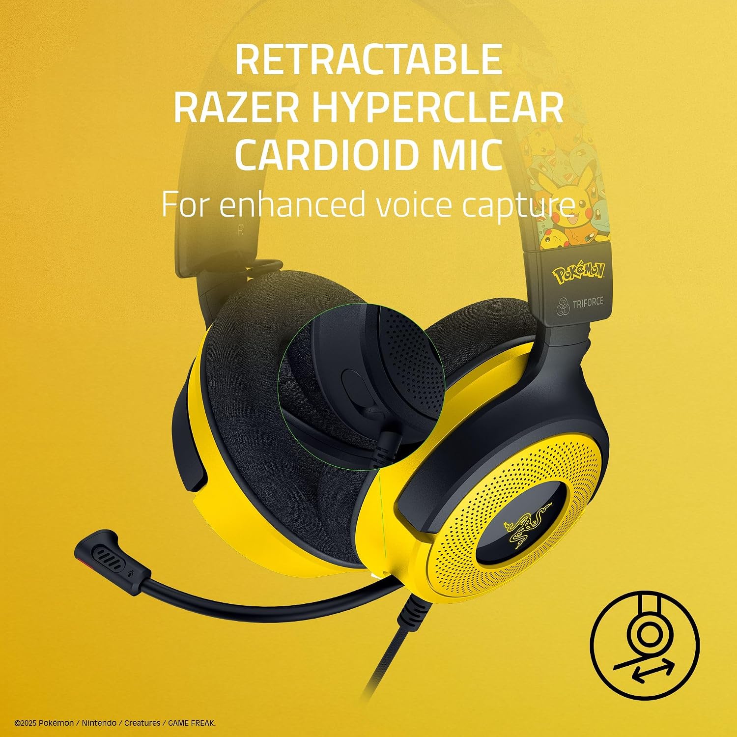 HEADSET RAZER KRAKEN V4 X POKÉMON EDITION USB-C - 3