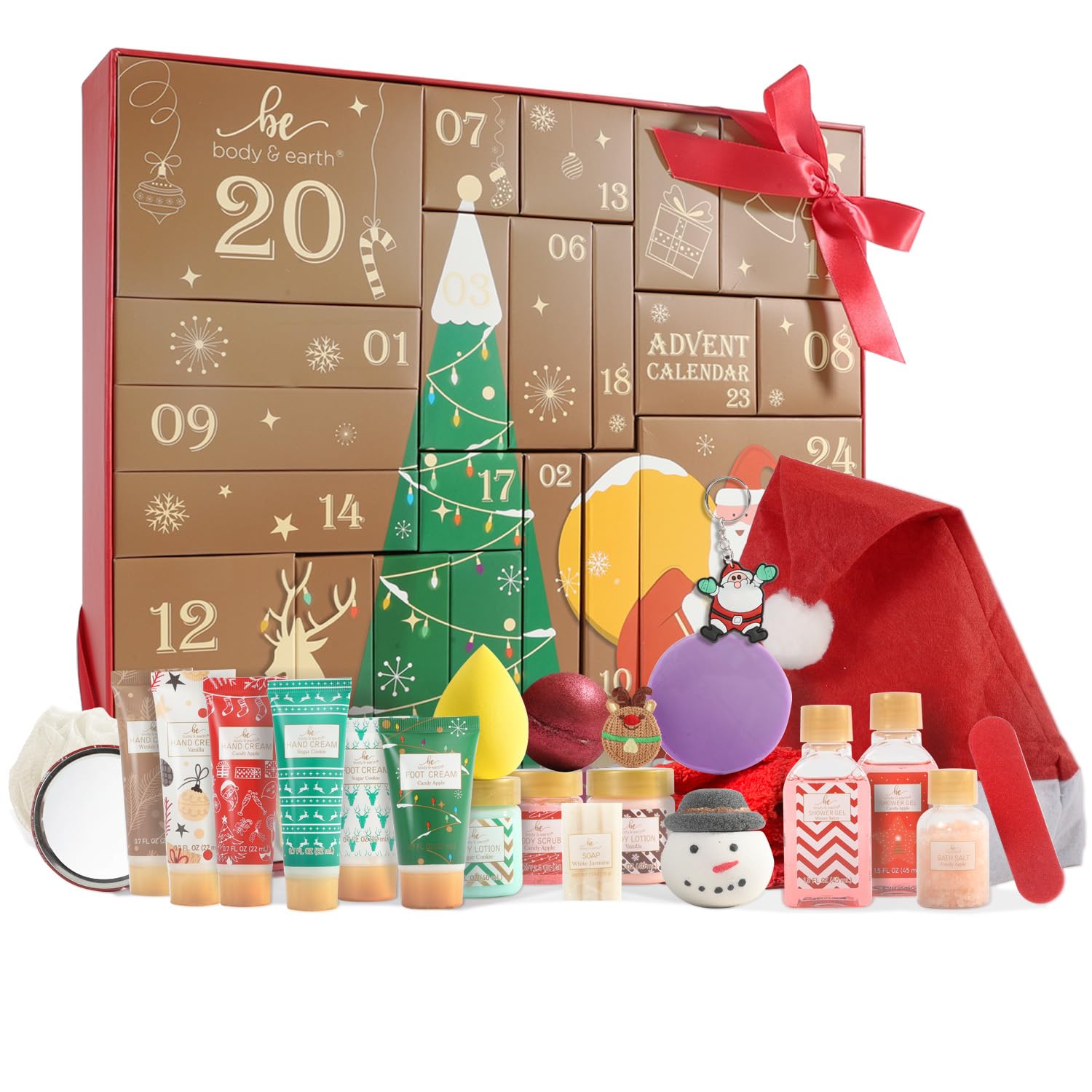 SET DE TRATAMIENTO CALENDARIO DE ADVIENTO BODY Y EARTH 24 DÍAS DE BELLEZA - 1