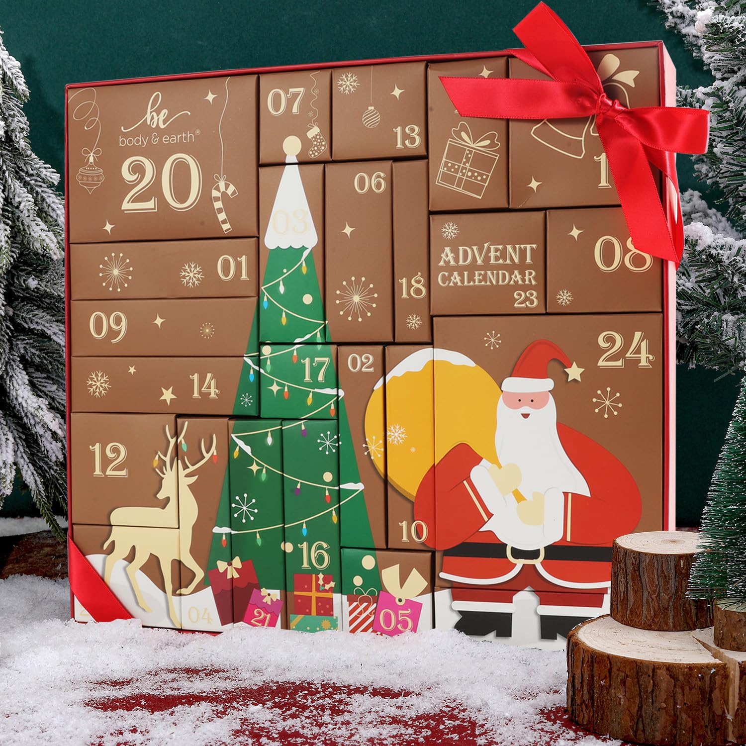 SET DE TRATAMIENTO CALENDARIO DE ADVIENTO BODY Y EARTH 24 DÍAS DE BELLEZA - 2