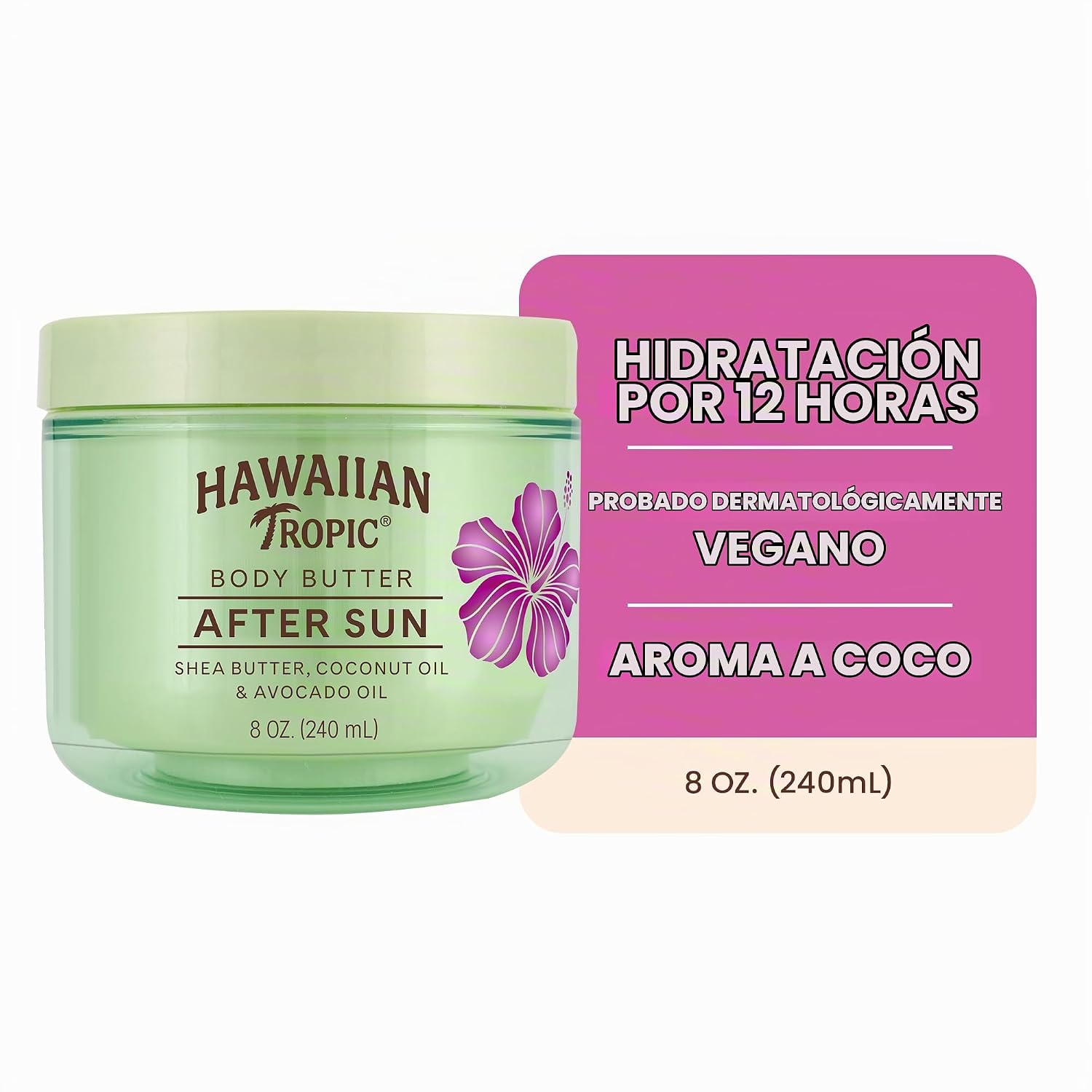 MANTEQUILLA CORPORAL AFTER SUN HAWAIIAN TROPIC CON ACEITE DE COCO 8 OZ - 2