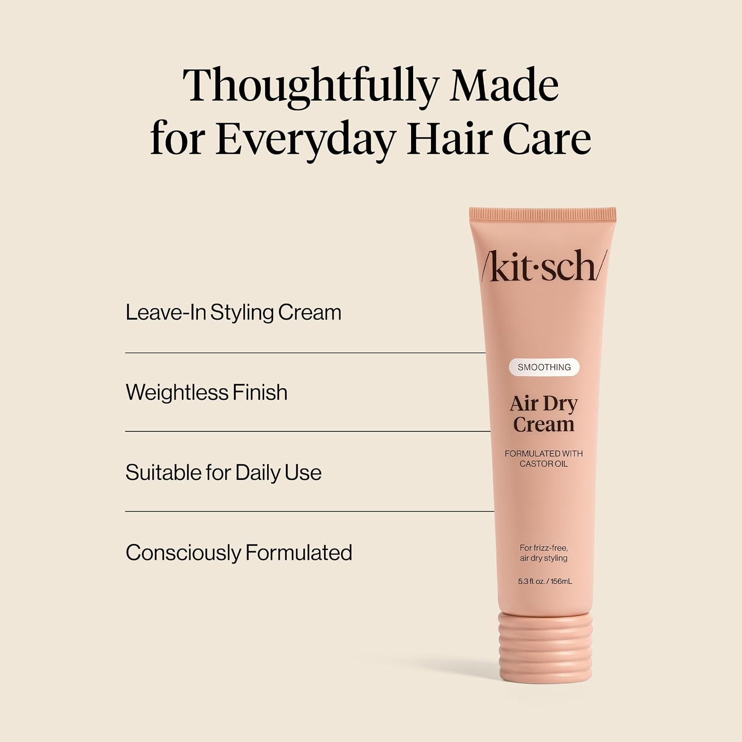 CREMA PARA PEINAR AIR DRY KITSCH CON ACEITE DE RICINO Y COCO 5.3 OZ - 4