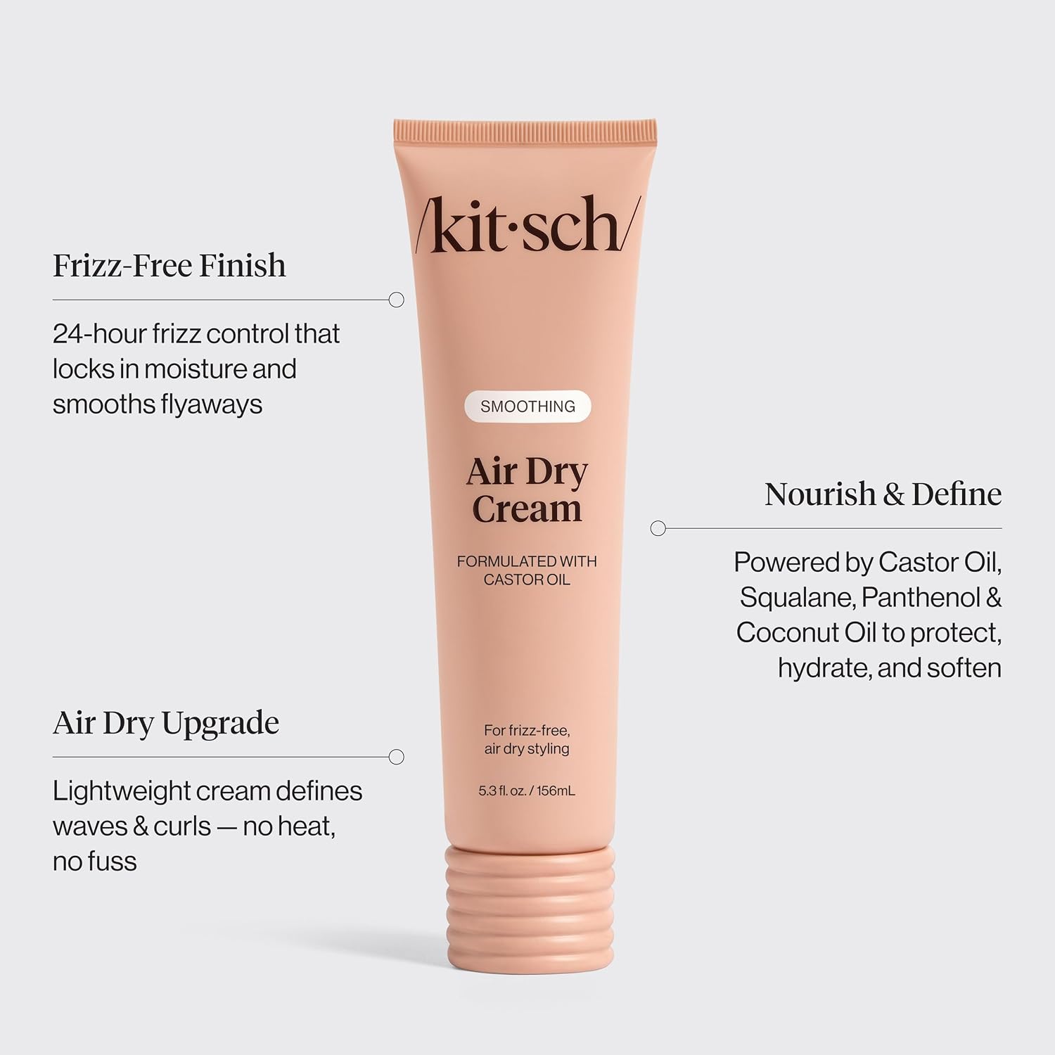 CREMA PARA PEINAR AIR DRY KITSCH CON ACEITE DE RICINO Y COCO 5.3 OZ - 5