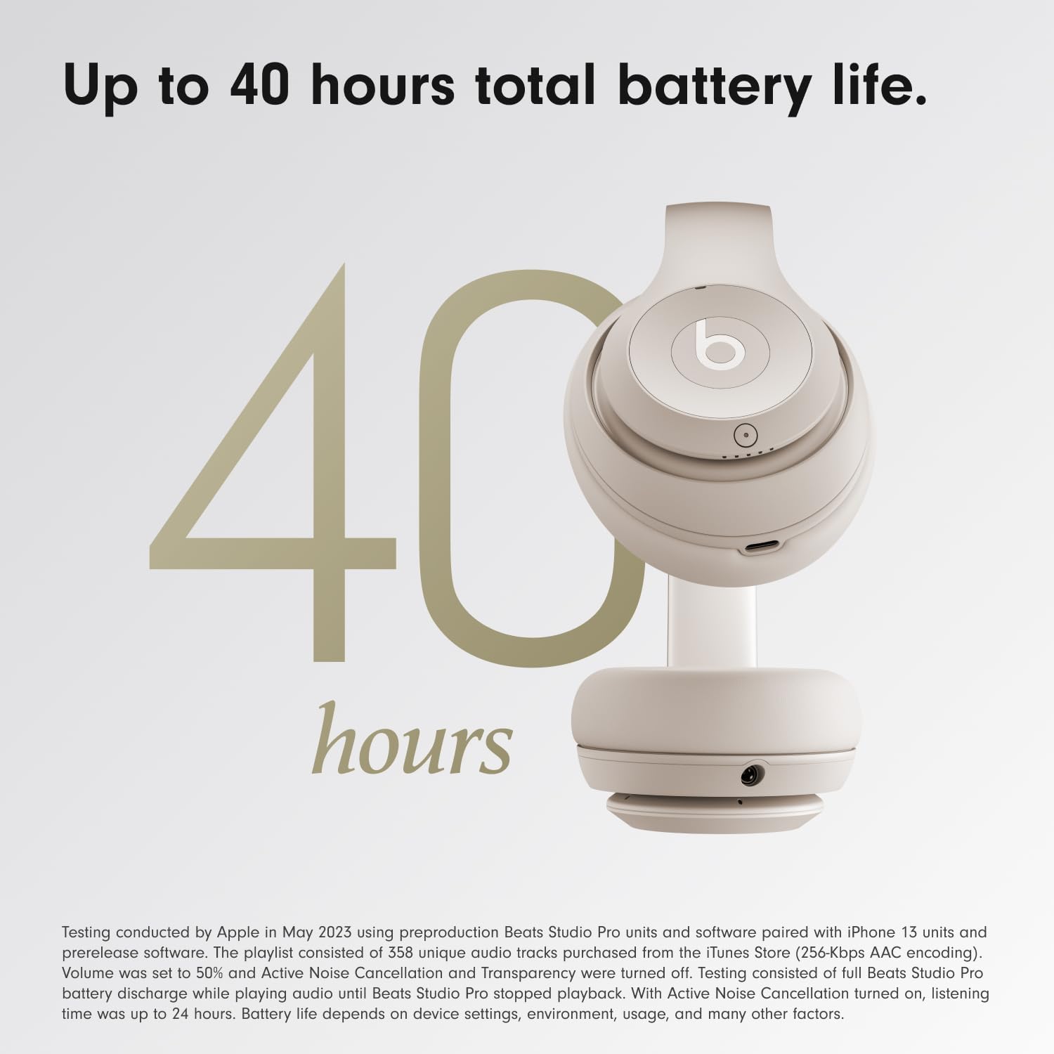 AUDÍFONOS BEATS STUDIO PRO OVER-EAR WIRELESS SANDSTONE - 4