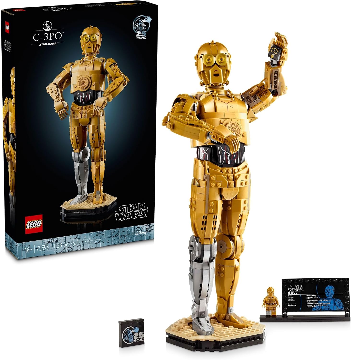 LEGO STAR WARS C-3PO FIGURA DROIDE CONSTRUIBLE 75398 - 1