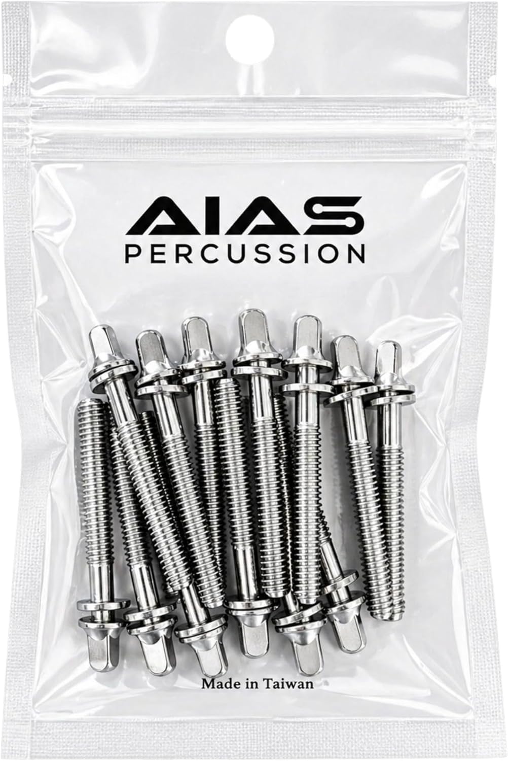 VARILLAS DE TENSIÓN PARA BATERÍA AIAS CROMADAS 65MM PAQUETE DE 12 CON ARANDELAS - 1