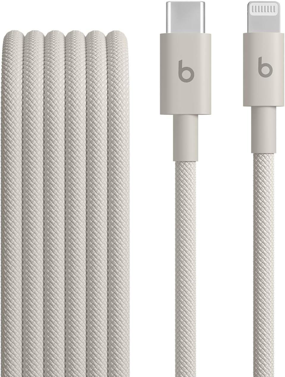 CABLE USB-C A LIGHTNING BEATS TRENZADO 1.5 M GRIS - 1