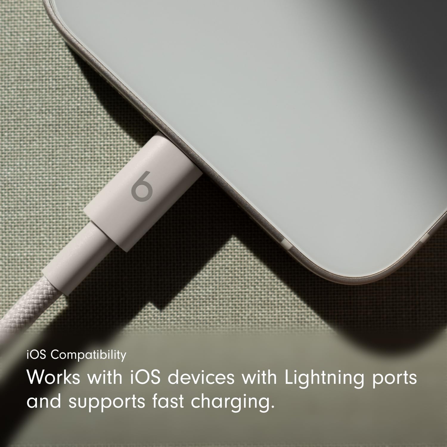 CABLE USB-C A LIGHTNING BEATS TRENZADO 1.5 M GRIS - 3