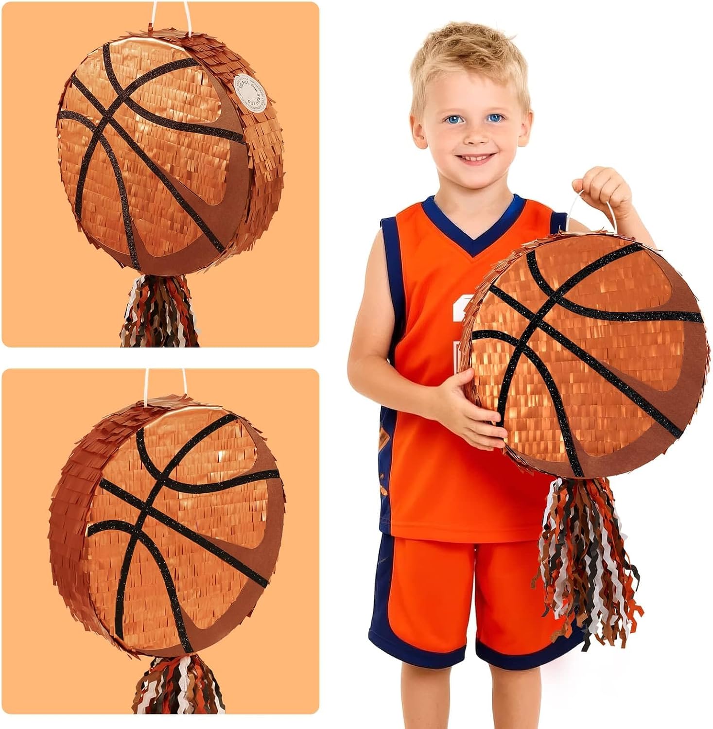 PIÑATA BALONCESTO WERNNSAI CON ANTIFAZ Y BATE - 5