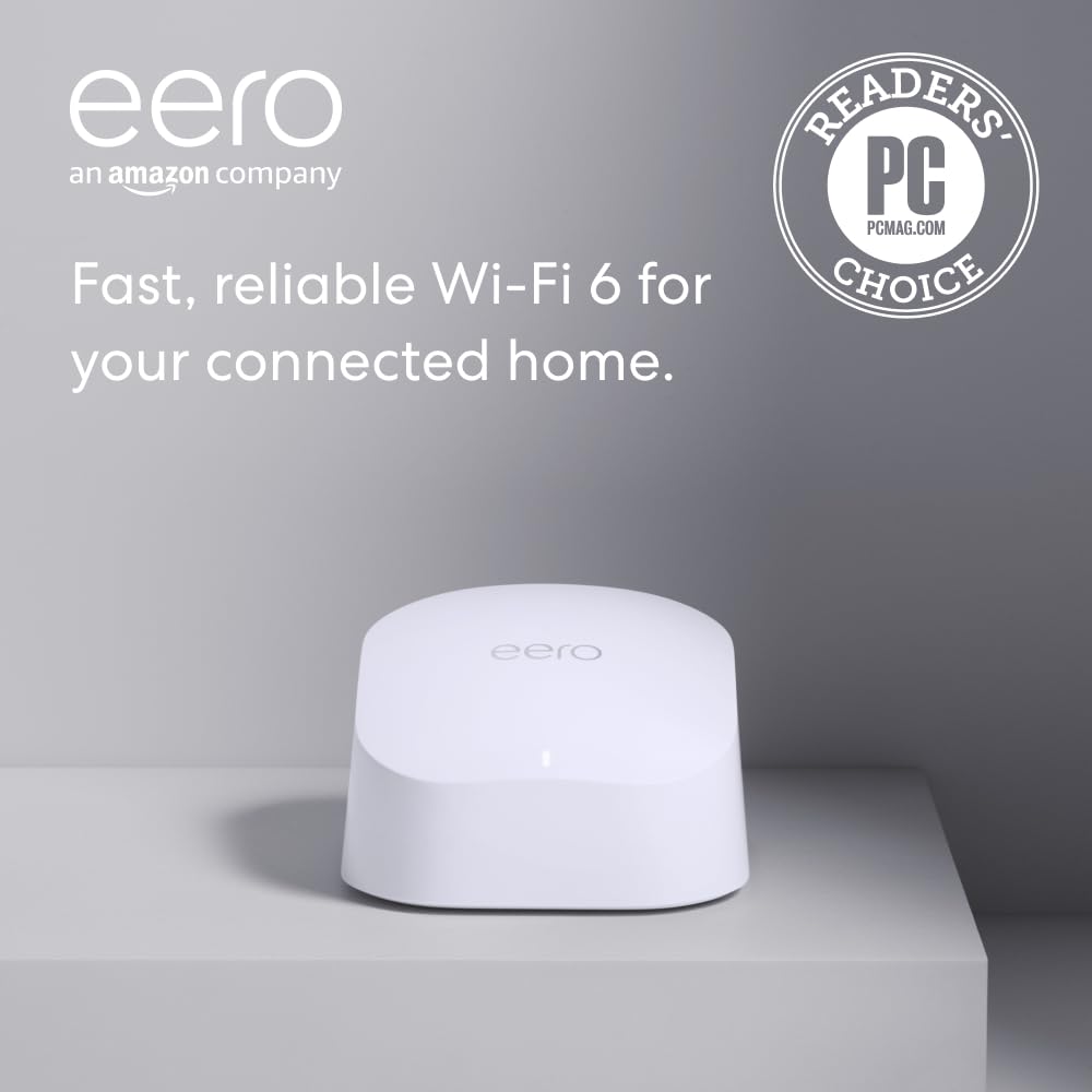 ROUTER EERO 6 MESH WIFI 1-PACK COBERTURA 1500 PIES CUADRADOS - 1