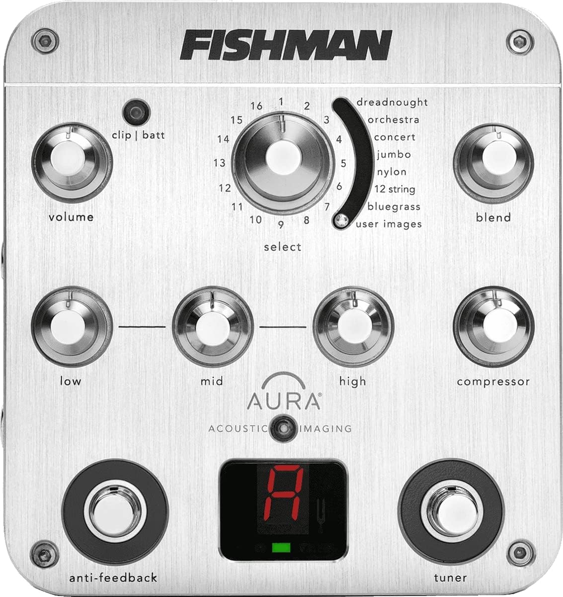 PEDAL DE EFECTOS FISHMAN AURA SPECTRUM DI PREAMP PARA GUITARRA ACÚSTICA - 3