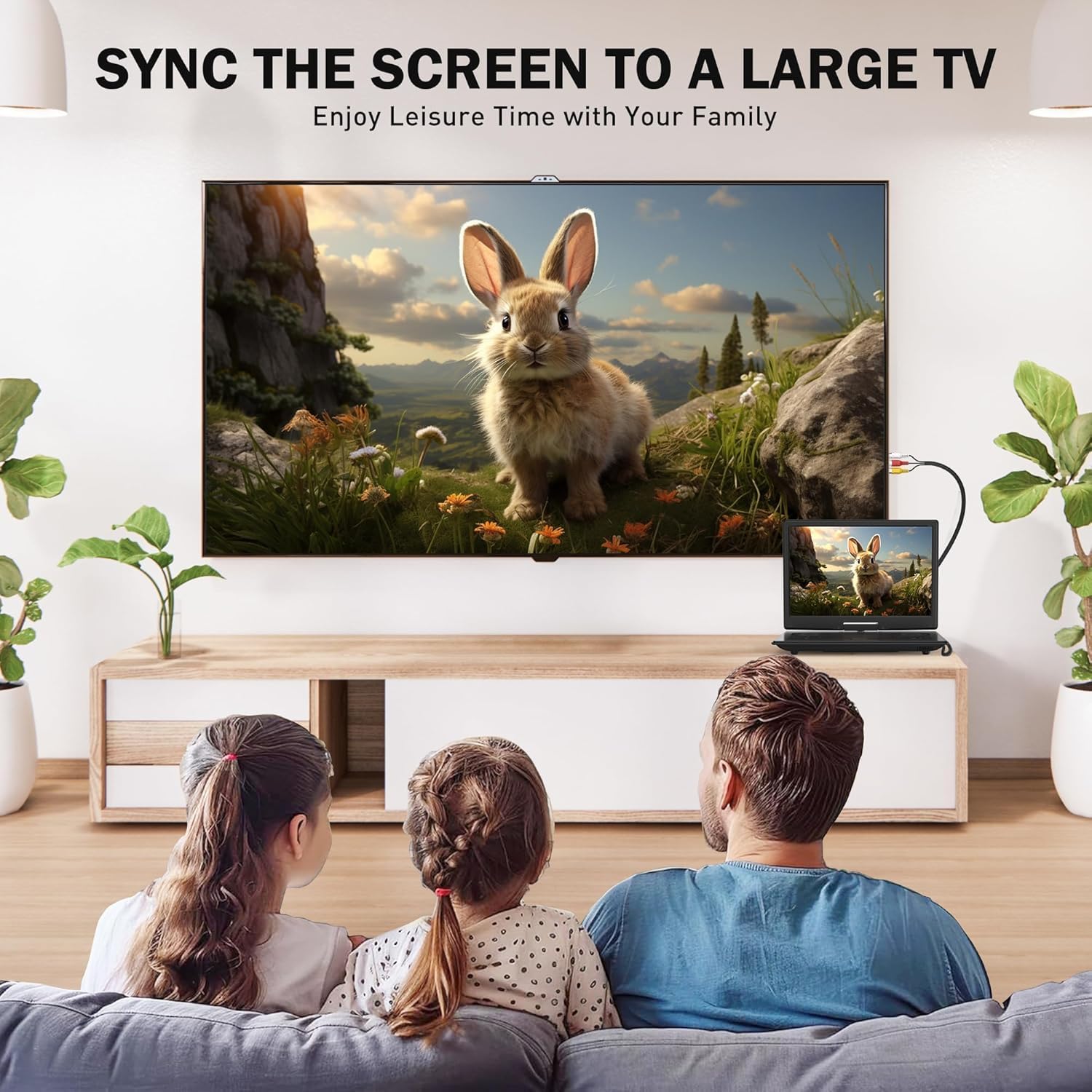 REPRODUCTOR DVD PORTÁTIL 15.4 PULGADAS CON BLUETOOTH, PANTALLA HD Y BATERÍA RECARGABLE - 5