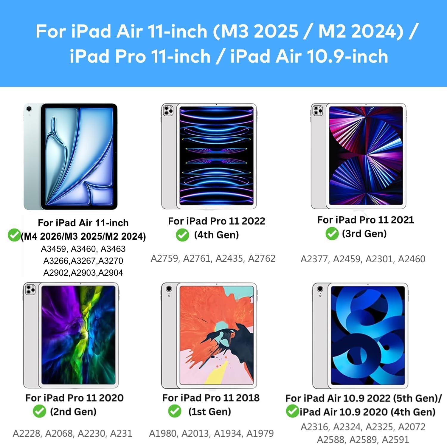 FUNDA CON TECLADO MAGNÉTICO PARA IPAD AIR 11 PULGADAS Y IPAD PRO 11 PULGADAS CON TRACKPAD - 3
