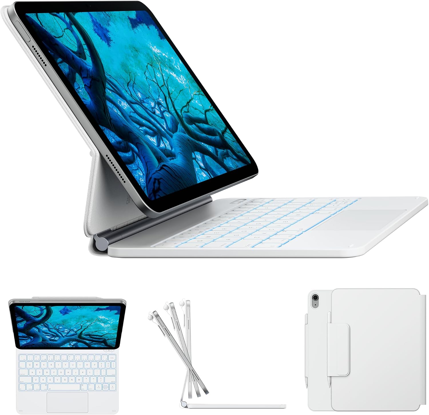 CASE TYPECASE EDGE IPAD A16 11TH/10TH GEN CON TECLADO Y STAND MAGNÉTICO FLOTANTE - 1