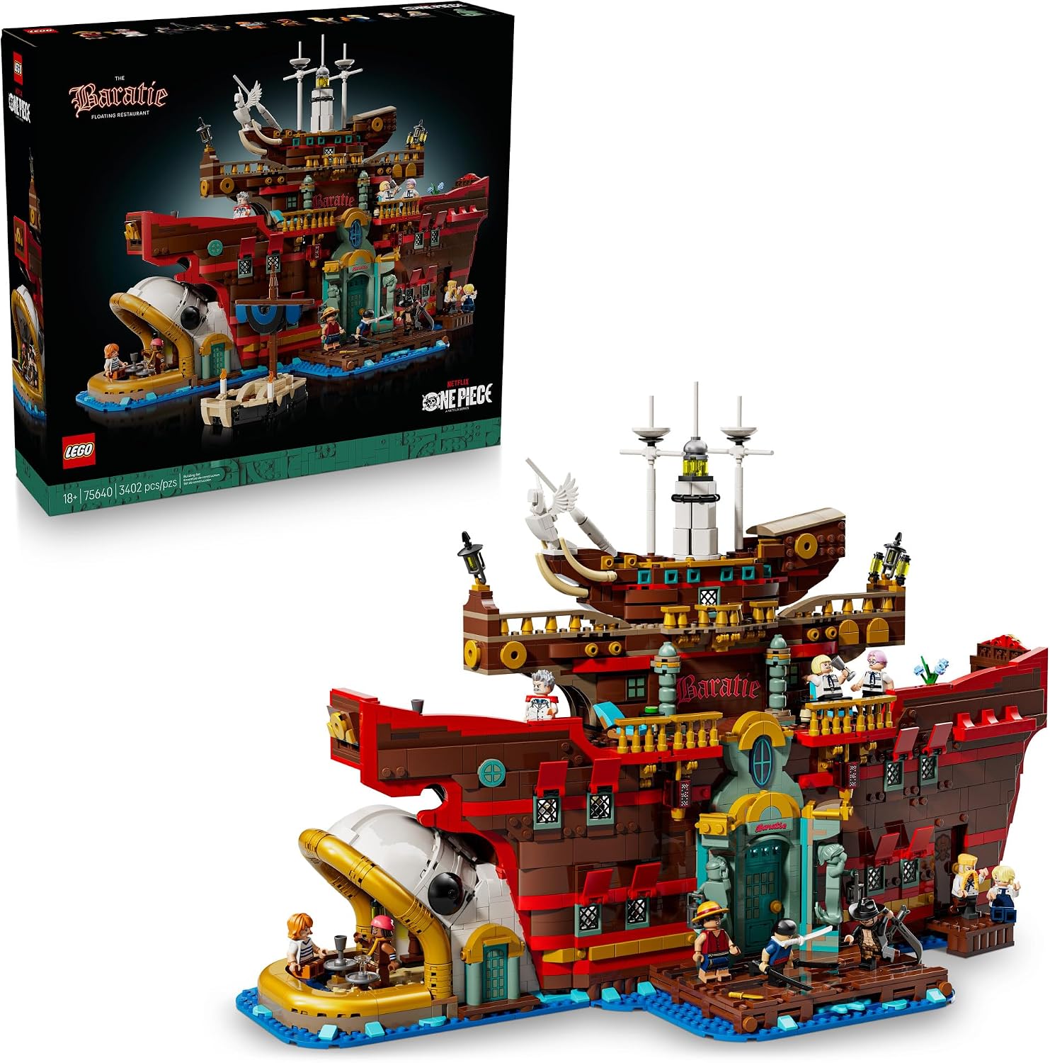 SET DE CONSTRUCCIÓN LEGO ONE PIECE THE BARATIE FLOATING RESTAURANT 75640 - 1