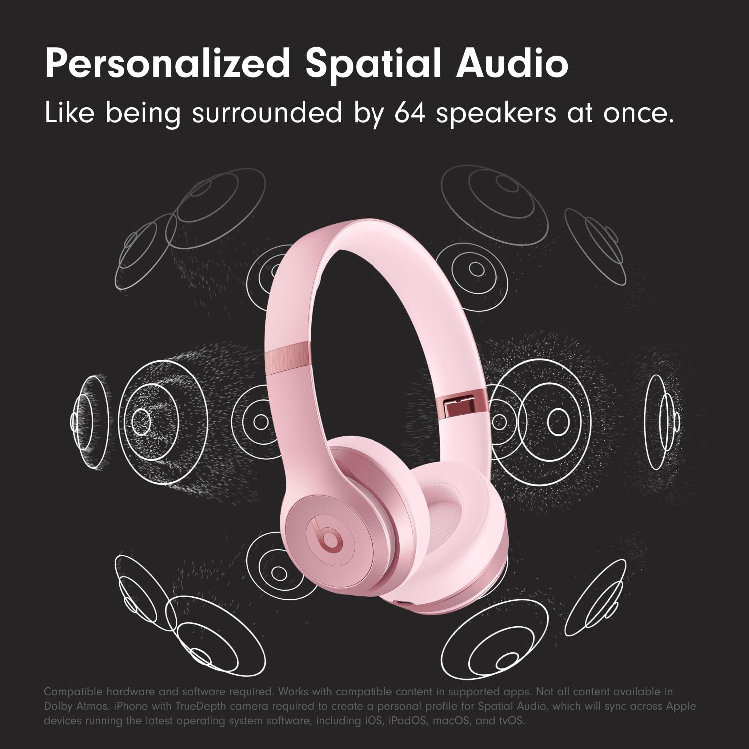 AUDÍFONOS BEATS SOLO 4 WIRELESS ON-EAR BLUETOOTH ROSA METÁLICO - 3