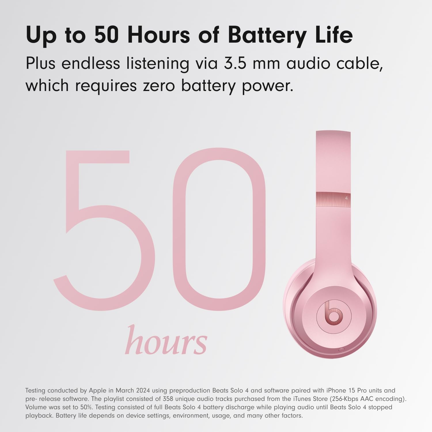 AUDÍFONOS BEATS SOLO 4 WIRELESS ON-EAR BLUETOOTH ROSA METÁLICO - 4