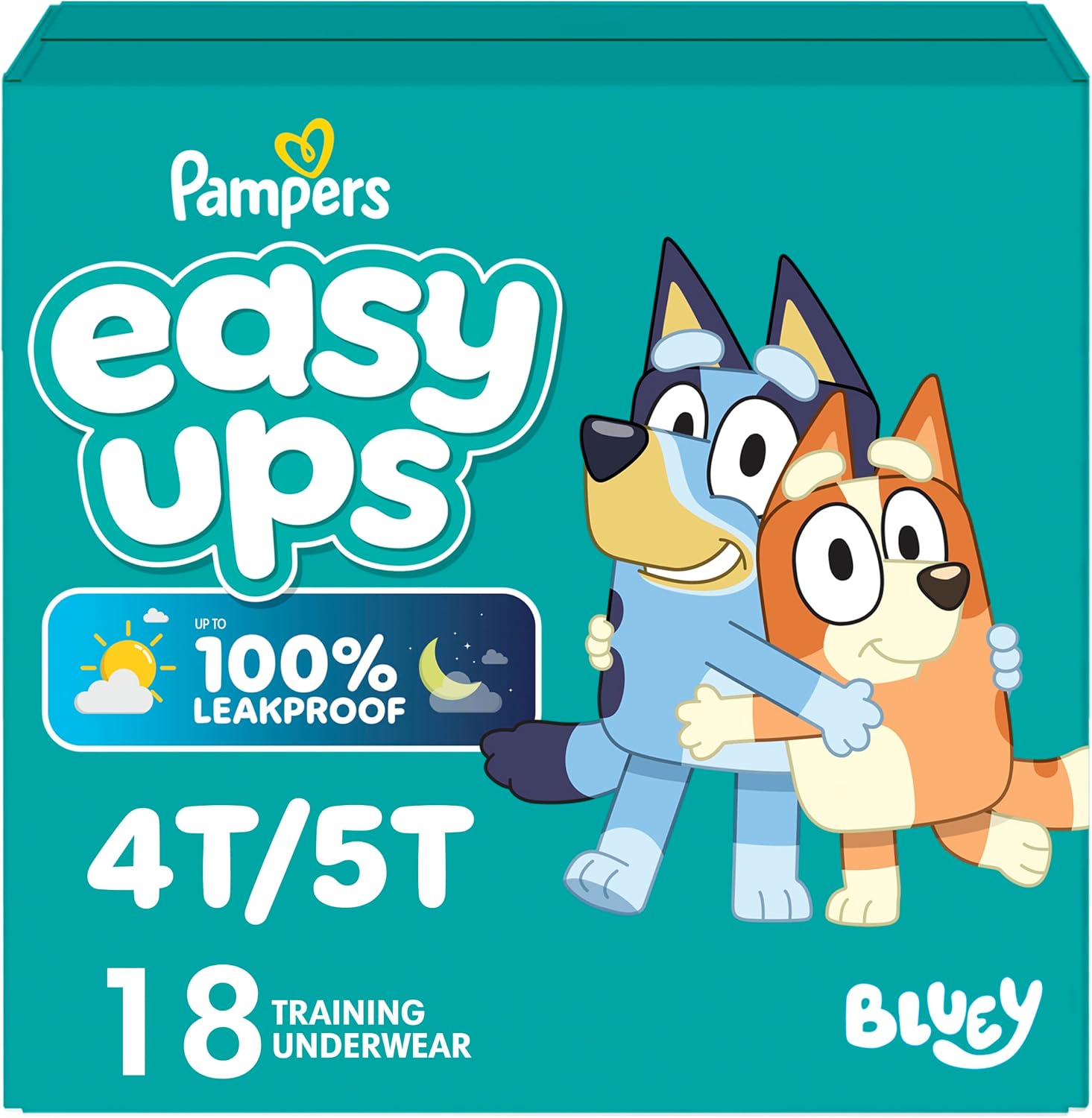 PAÑALES DE ENTRENAMIENTO PAMPERS EASY UPS BLUEY TALLA 6 (4T-5T) 18 UNIDADES - 1