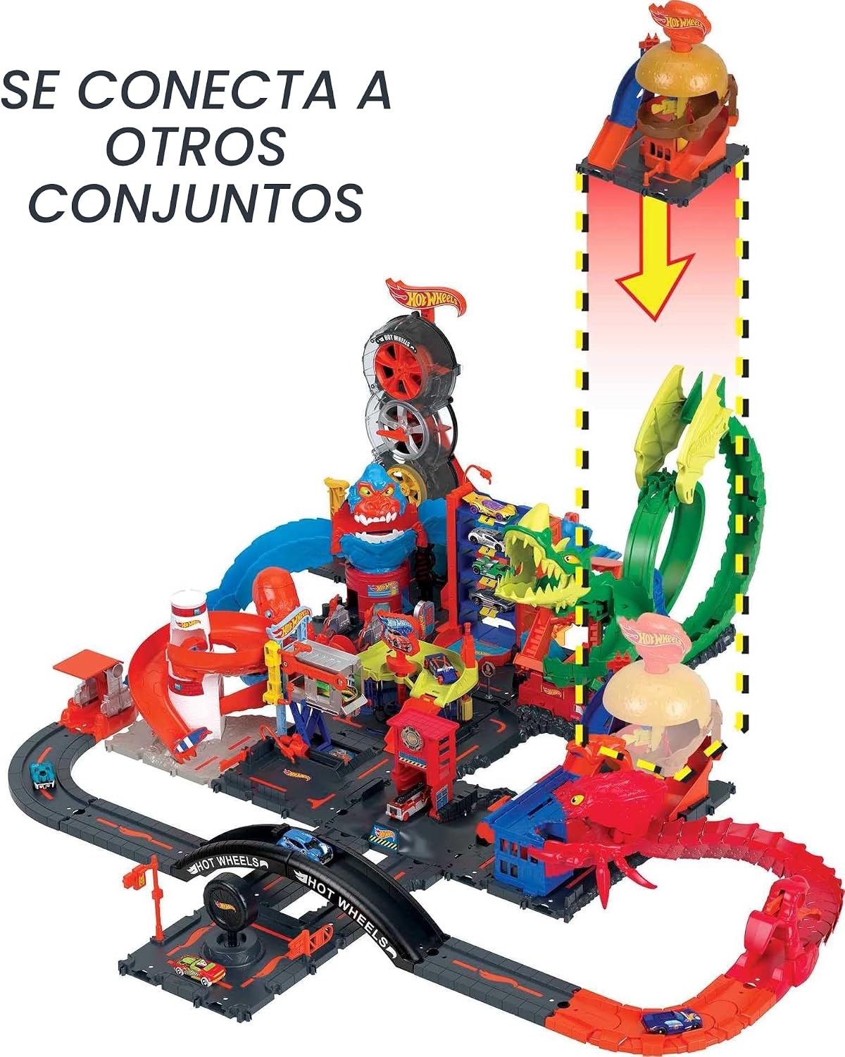 HOT WHEELS CITY BURGER DRIVE-THRU PLAYSET CON 1 VEHÍCULO - 5