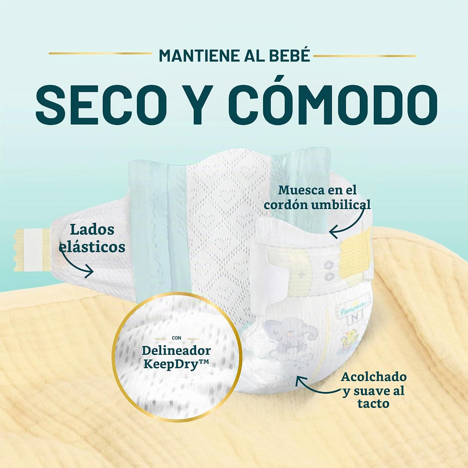 PAÑALES PAMPERS SWADDLERS RECIÉN NACIDO TALLA RN 31 UNIDADES - 3