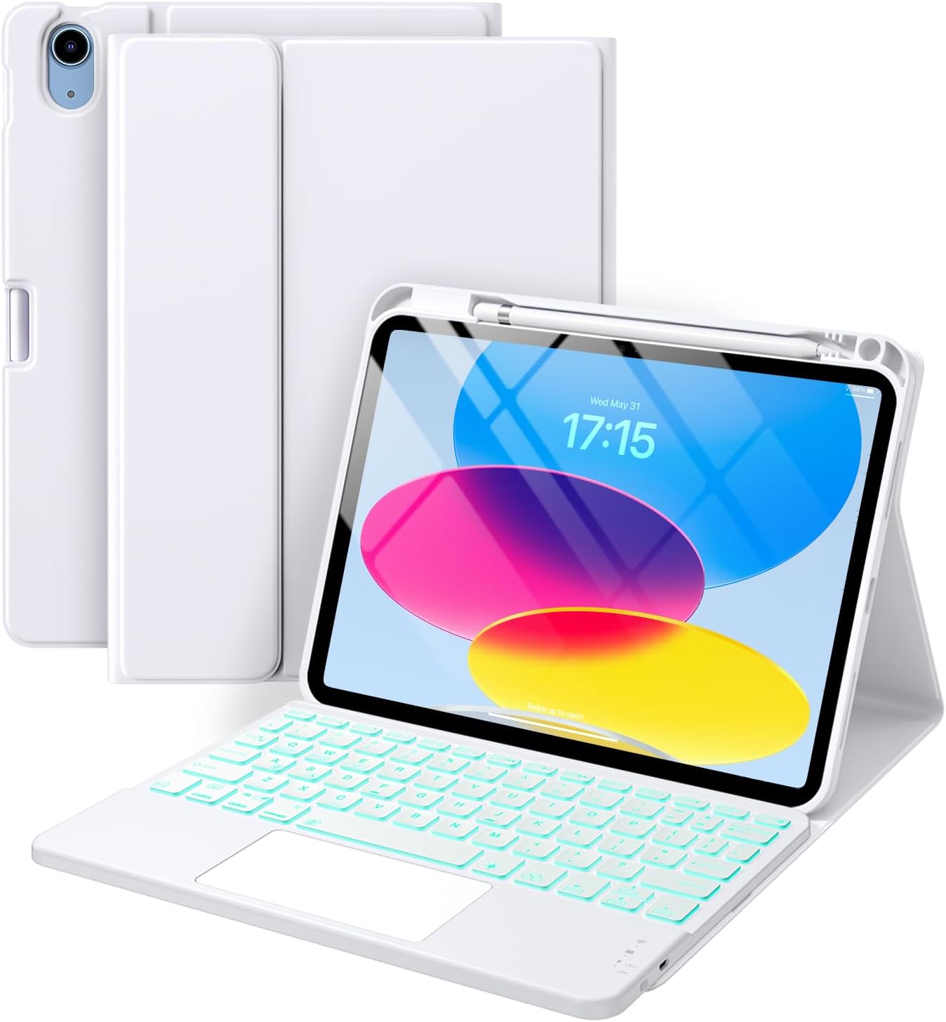 CASE CON TECLADO HARVOPU PARA IPAD A16 11.ª GENERACIÓN Y IPAD 10.ª GENERACIÓN 10.9 PULGADAS - 1
