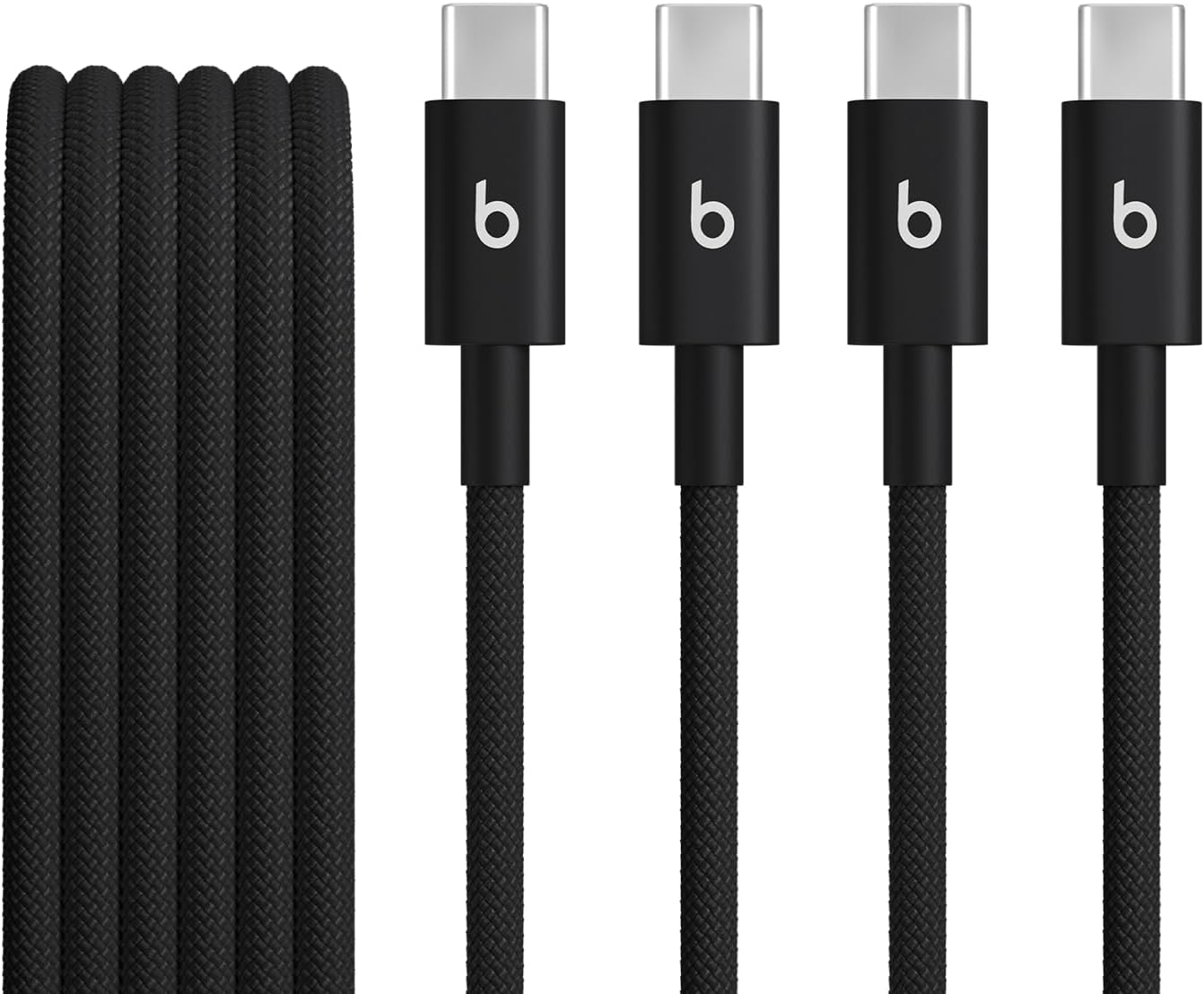 CABLE USB-C A USB-C BEATS TRENZADO 1.5 M NEGRO PACK 2 UNIDADES - 1