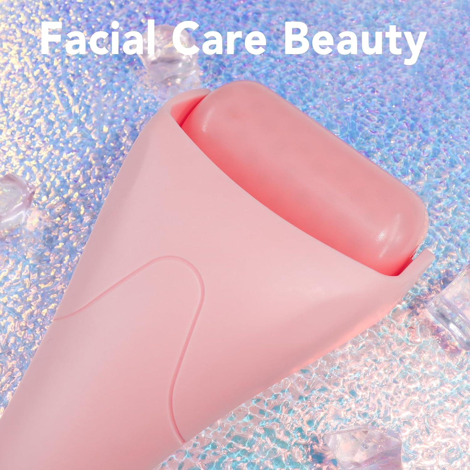 RODILLO DE HIELO FACIAL HUEFULL ROSA PARA MASAJE Y CUIDADO DE PIEL - 2