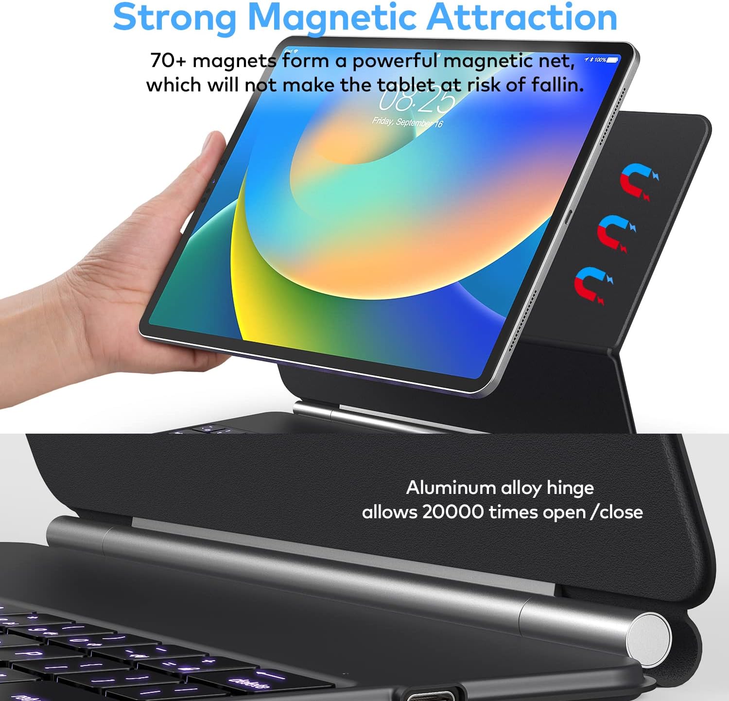 FUNDA CON TECLADO MAGNÉTICO PARA IPAD AIR 11 PULGADAS Y IPAD PRO 11 PULGADAS CON TRACKPAD - 5