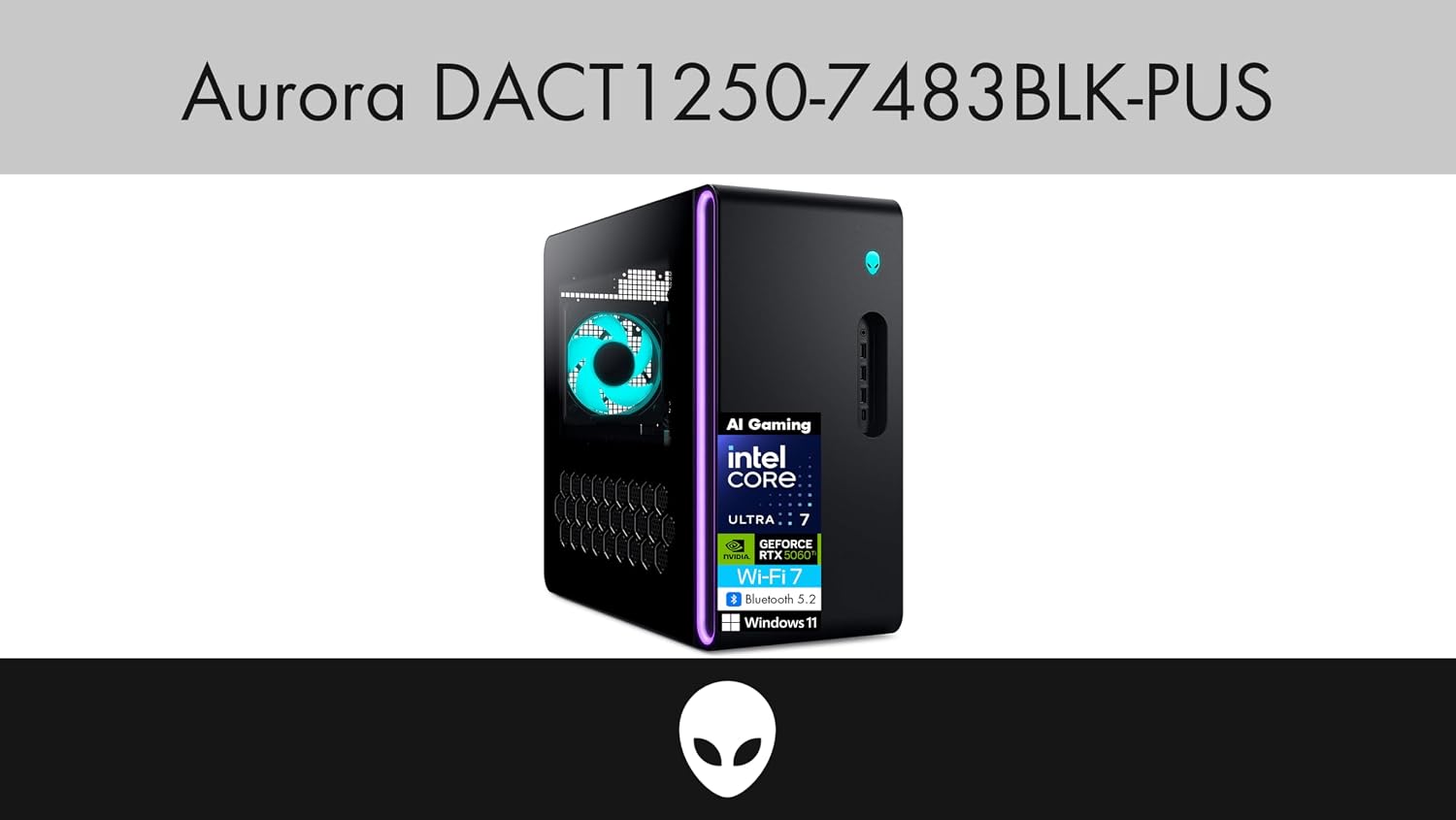 COMPUTADORA DE ESCRITORIO ALIENWARE AURORA ACT1250 INTEL ULTRA 7 265F RTX 5060 TI 32GB DDR5 1TB SSD - 2