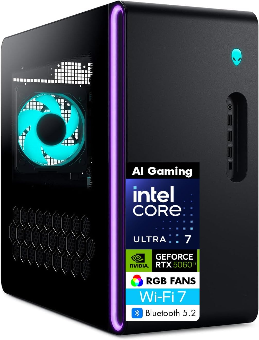 COMPUTADORA DE ESCRITORIO ALIENWARE AURORA ACT1250 INTEL ULTRA 7 265F RTX 5060 TI 32GB DDR5 1TB SSD - 3