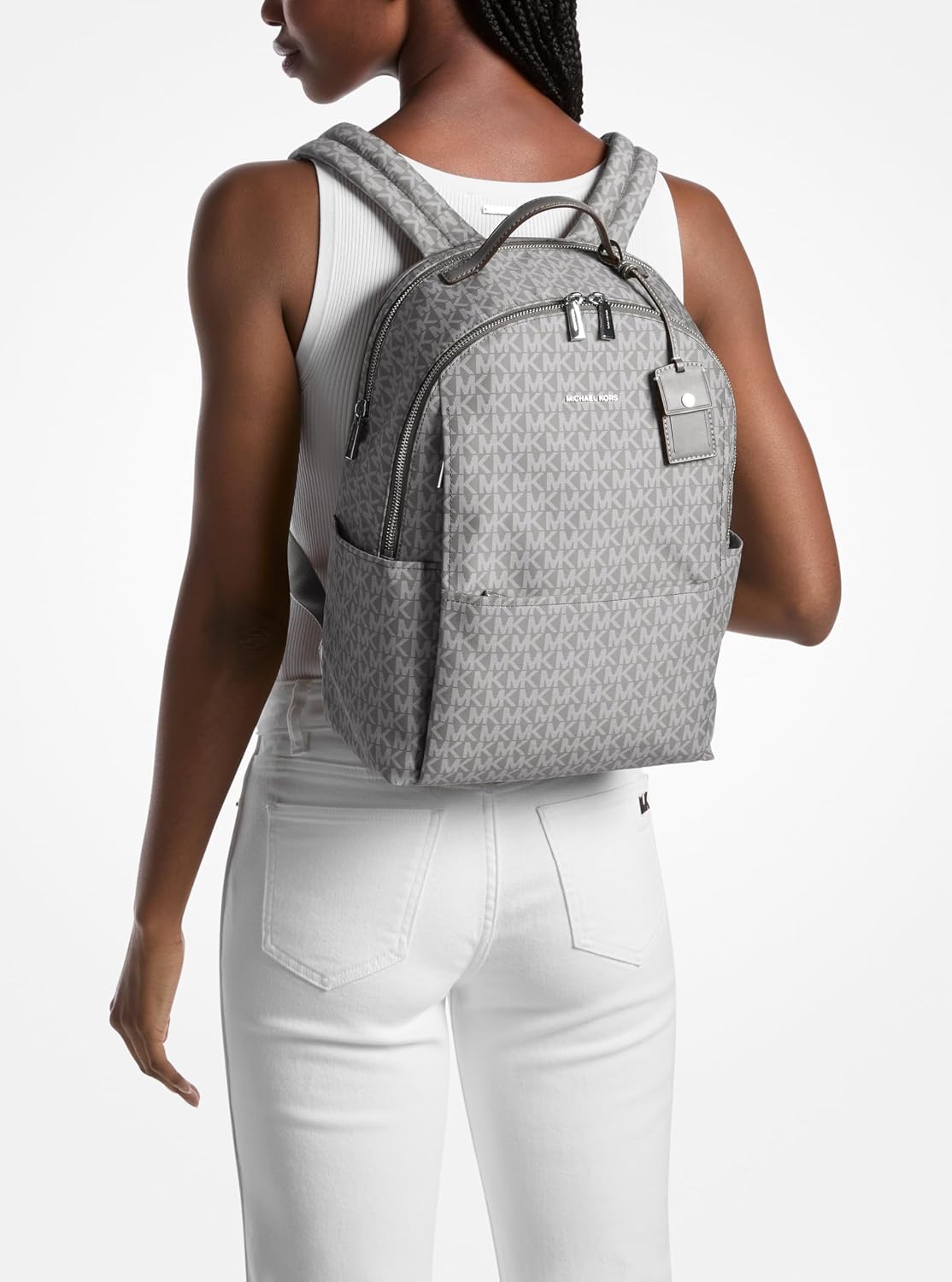 MOCHILA MICHAEL KORS SABLE LARGE CON HERRAJES PLATEADOS - 3