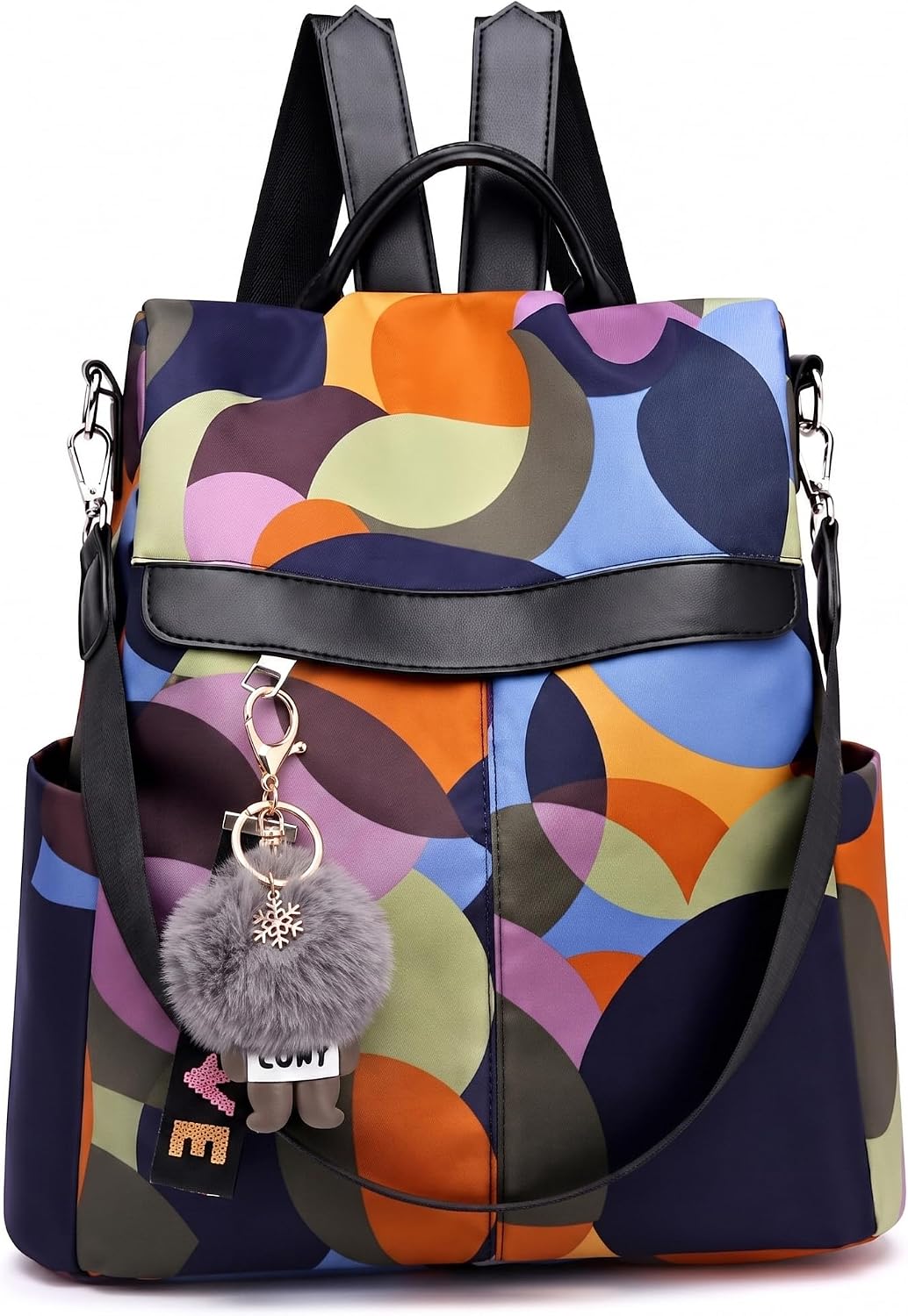 MOCHILA COFIHOME ANTIRROBO CONVERTIBLE MULTICOLOR CON ACCESO POR CIERRE TRASERO - 1