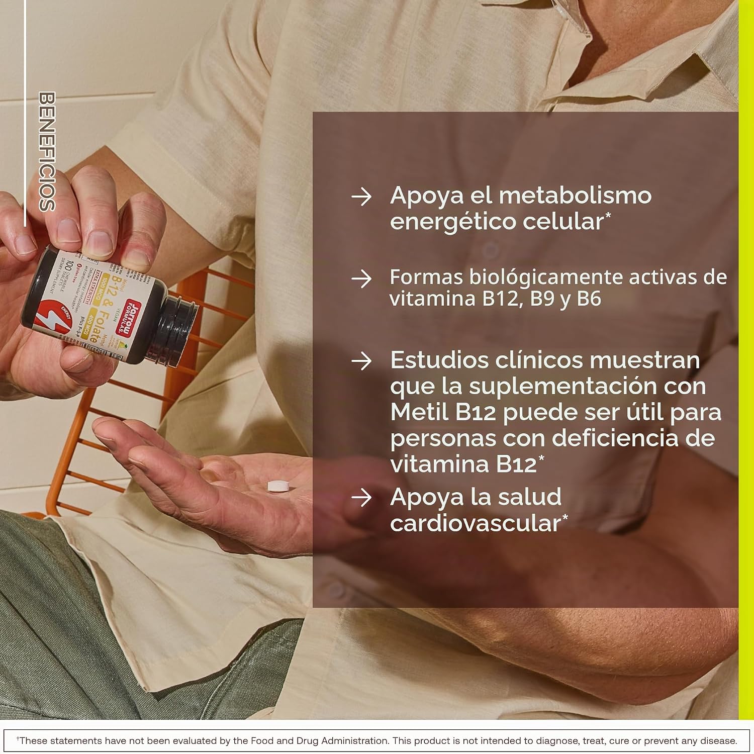 SUPLEMENTO VITAMÍNICO JARROW METHYL B-12 Y METHYL FOLATE 100 TABLETAS MASTICABLES - 2