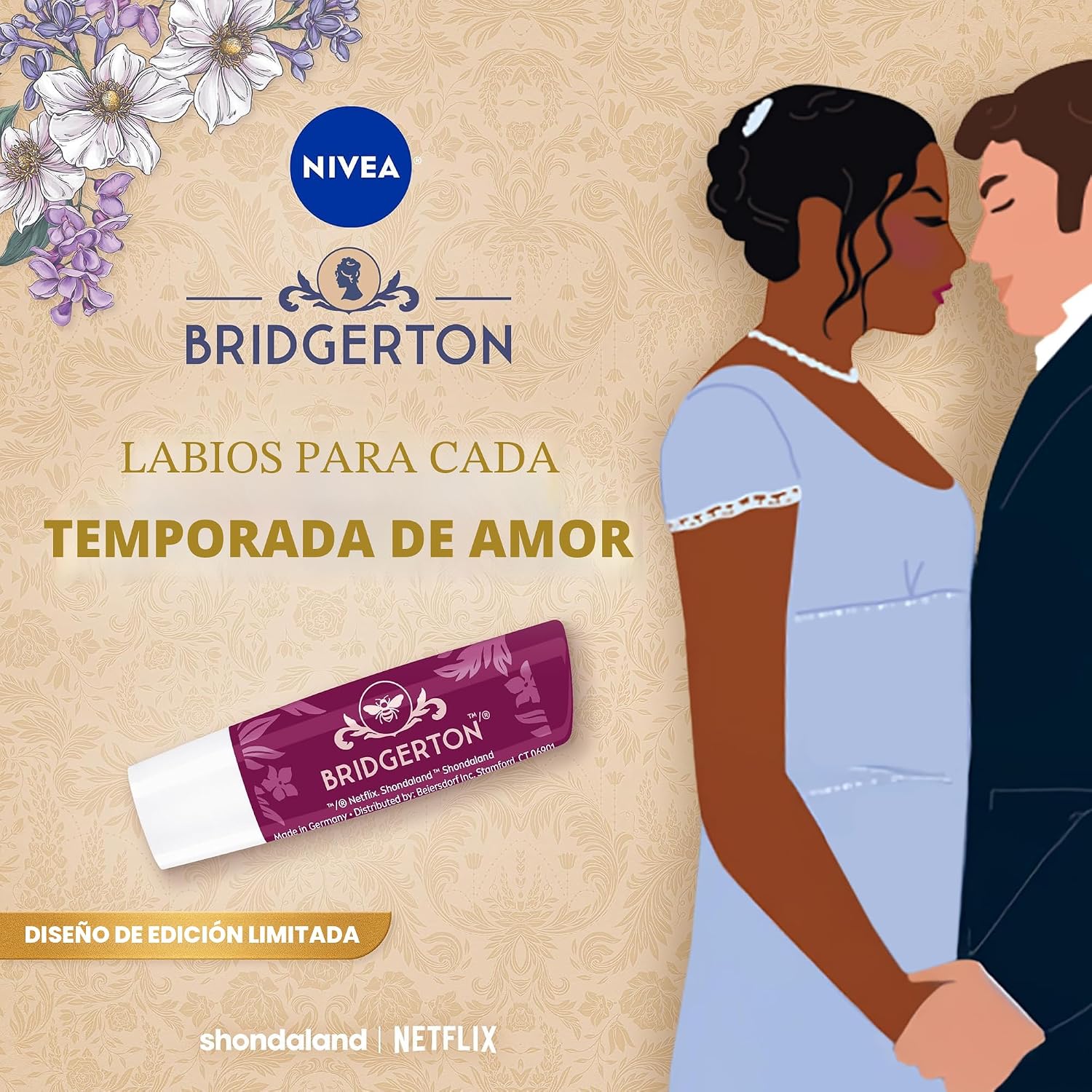 BÁLSAMO LABIAL NIVEA BLACKBERRY PIE EDICIÓN LIMITADA BRIDGERTON 0.17 OZ - 2