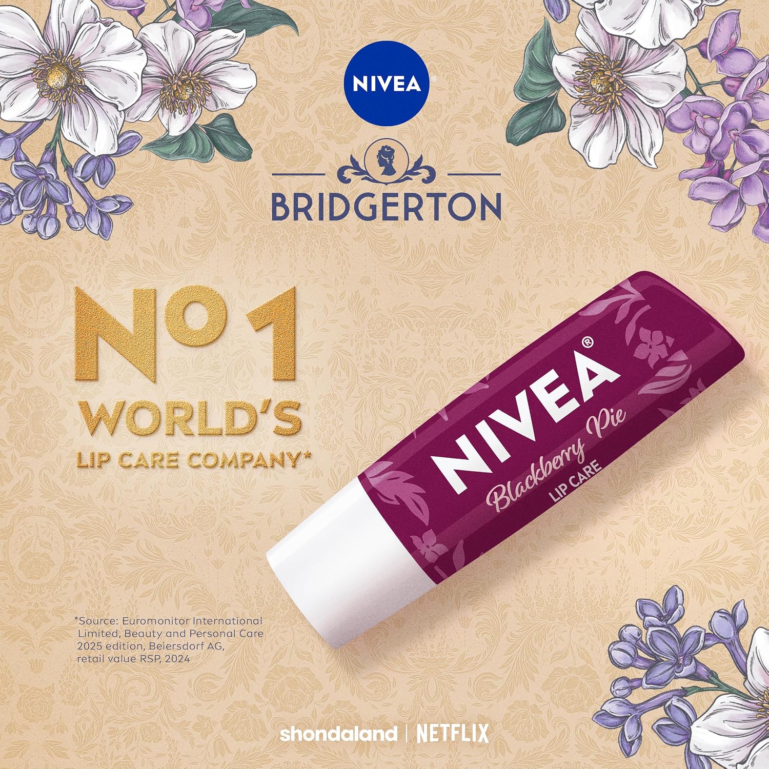 BÁLSAMO LABIAL NIVEA BLACKBERRY PIE EDICIÓN LIMITADA BRIDGERTON 0.17 OZ - 5