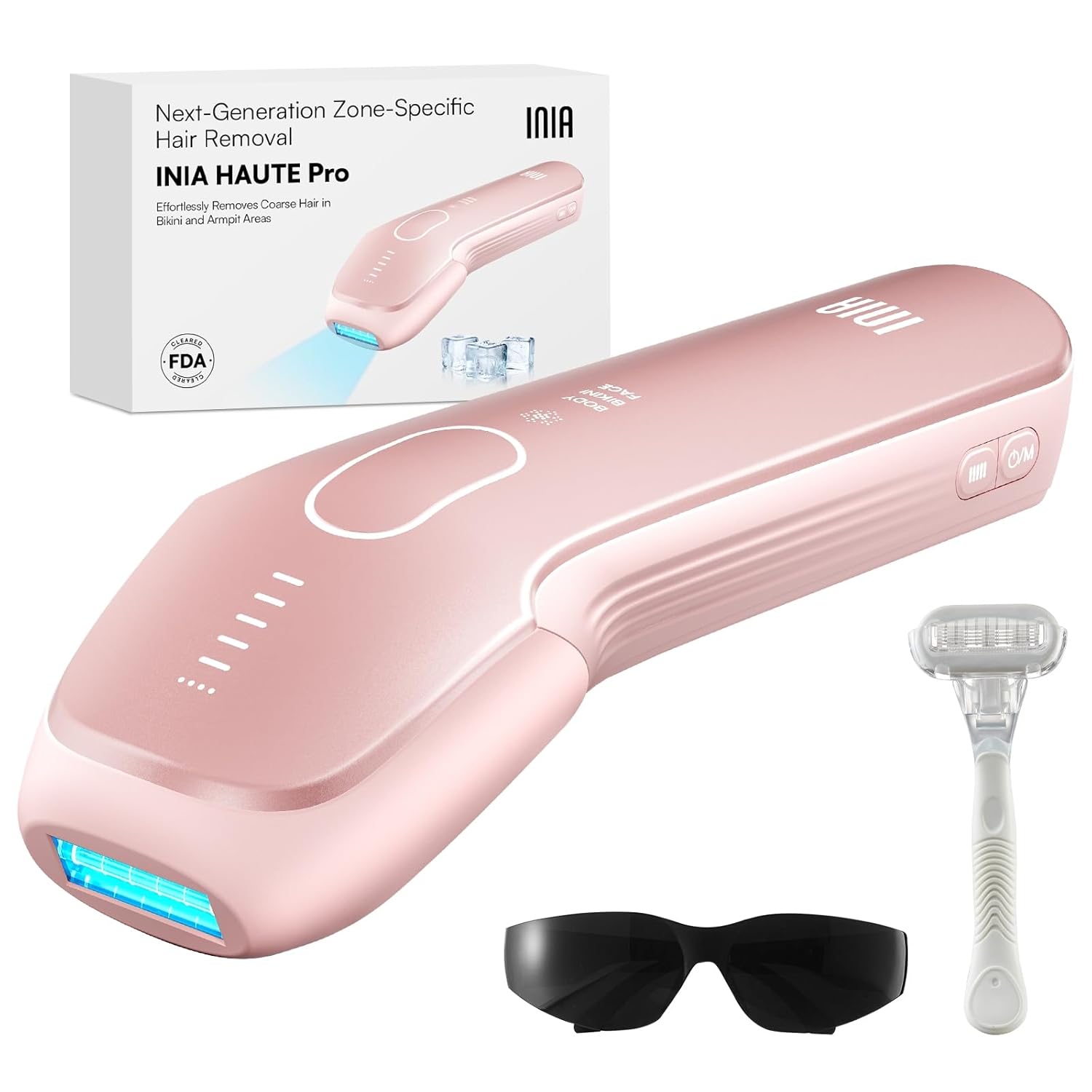 DEPILADORA IPL INIA HAUTE PRO CON ENFRIAMIENTO POR HIELO PARA MUJER Y HOMBRE - 1