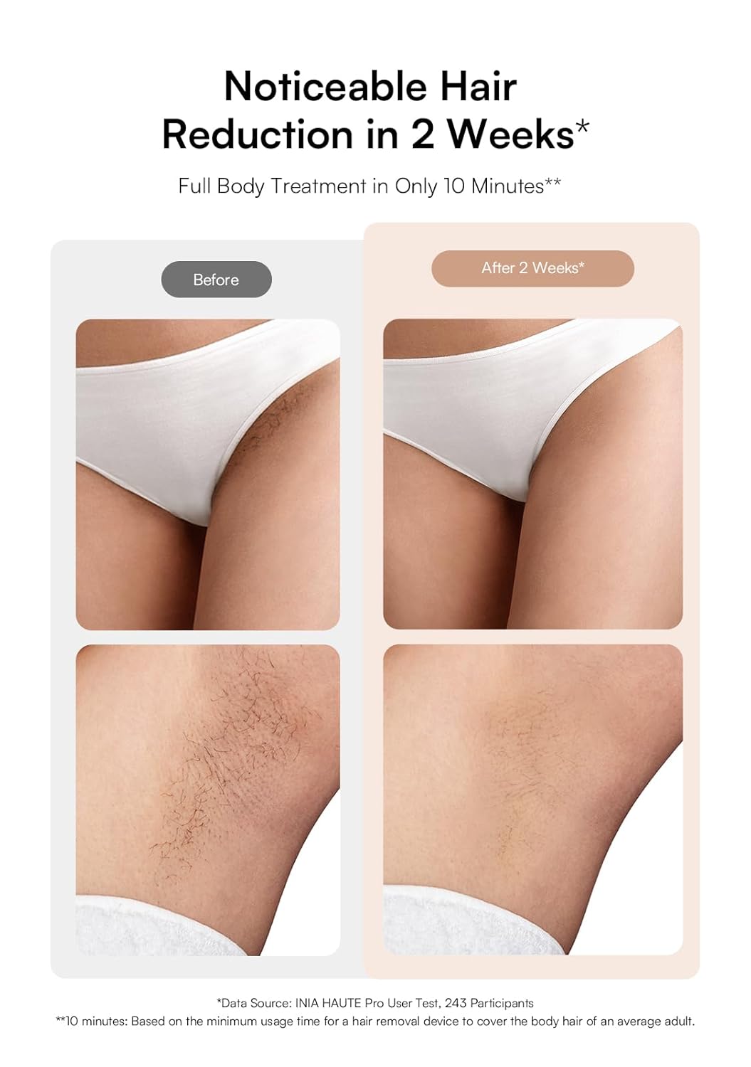 DEPILADORA IPL INIA HAUTE PRO CON ENFRIAMIENTO POR HIELO PARA MUJER Y HOMBRE - 2