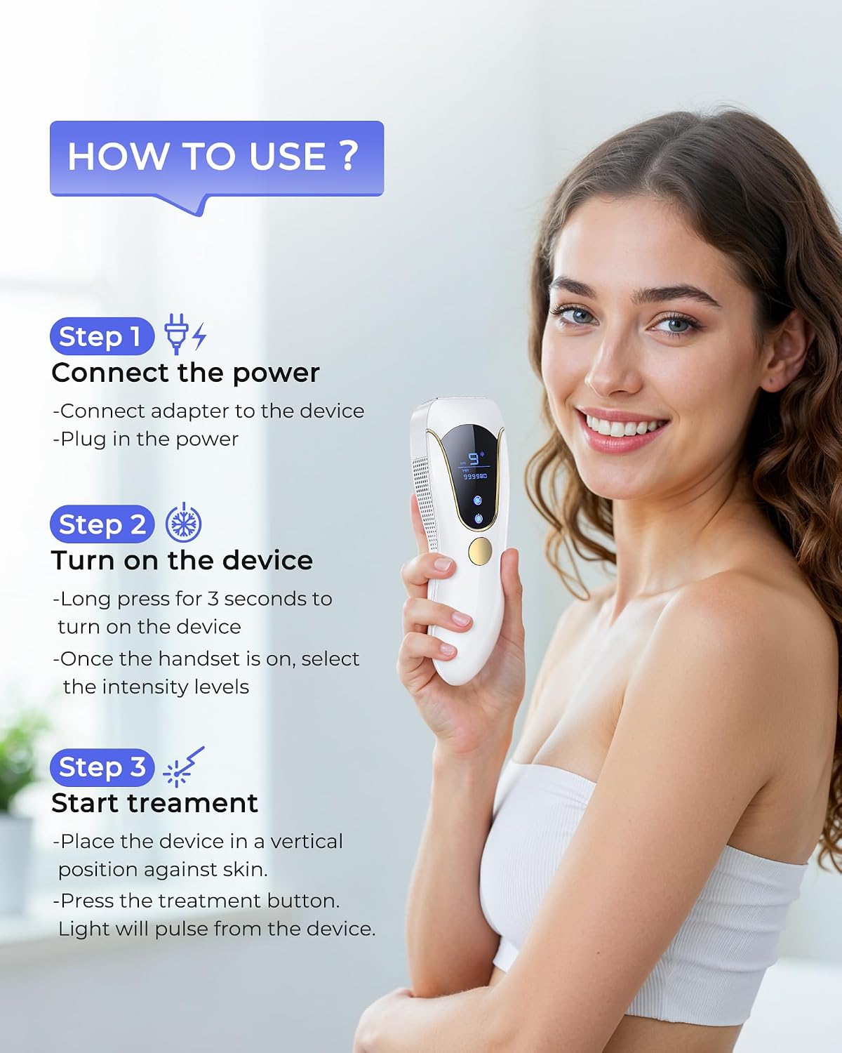DEPILADOR IPL AIR 15 CON ENFRIAMIENTO POR HIELO PARA MUJER Y HOMBRE - 4