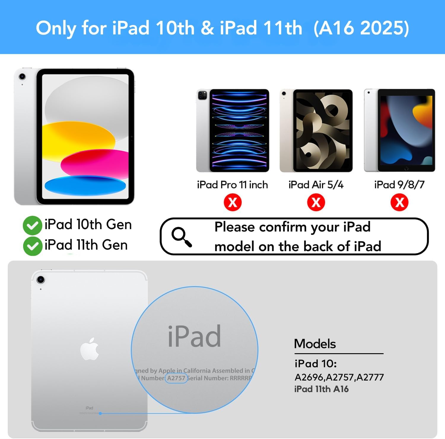 FUNDA CON TECLADO RUNELK PARA IPAD 10.9 PULGADAS 10ª Y 11ª GENERACIÓN CON TRACKPAD - 2