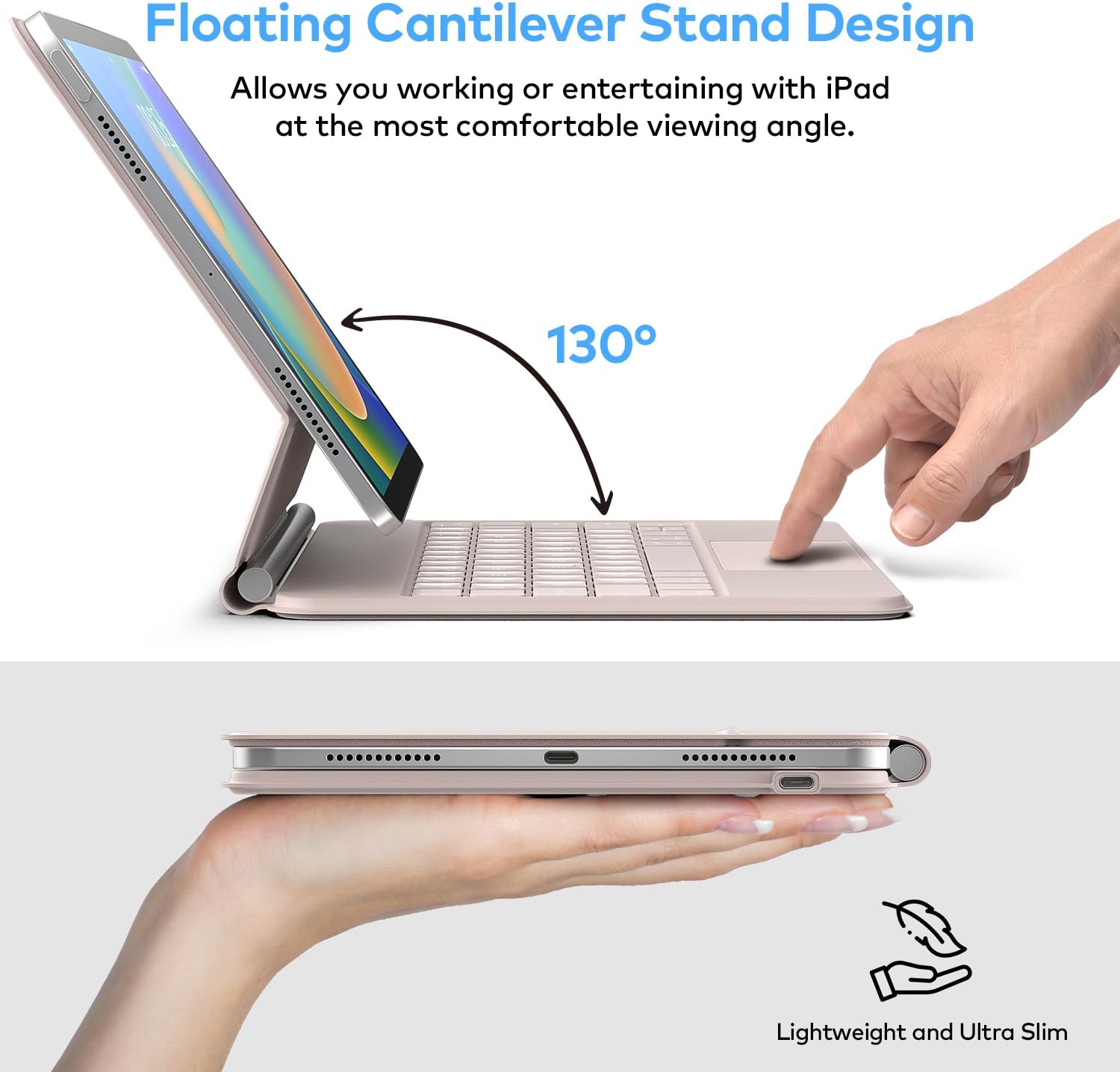 FUNDA CON TECLADO RUNELK PARA IPAD 10.9 PULGADAS 10ª Y 11ª GENERACIÓN CON TRACKPAD - 3