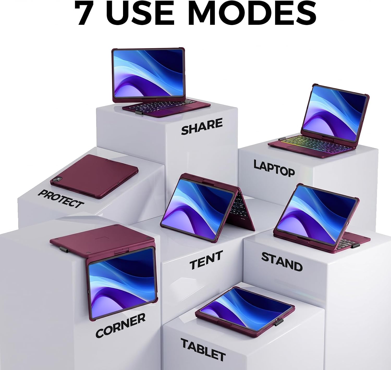 FUNDA CASE CON TECLADO INALÁMBRICO NOKBABO PARA IPAD 10/11 Y IPAD AIR 11 - 3