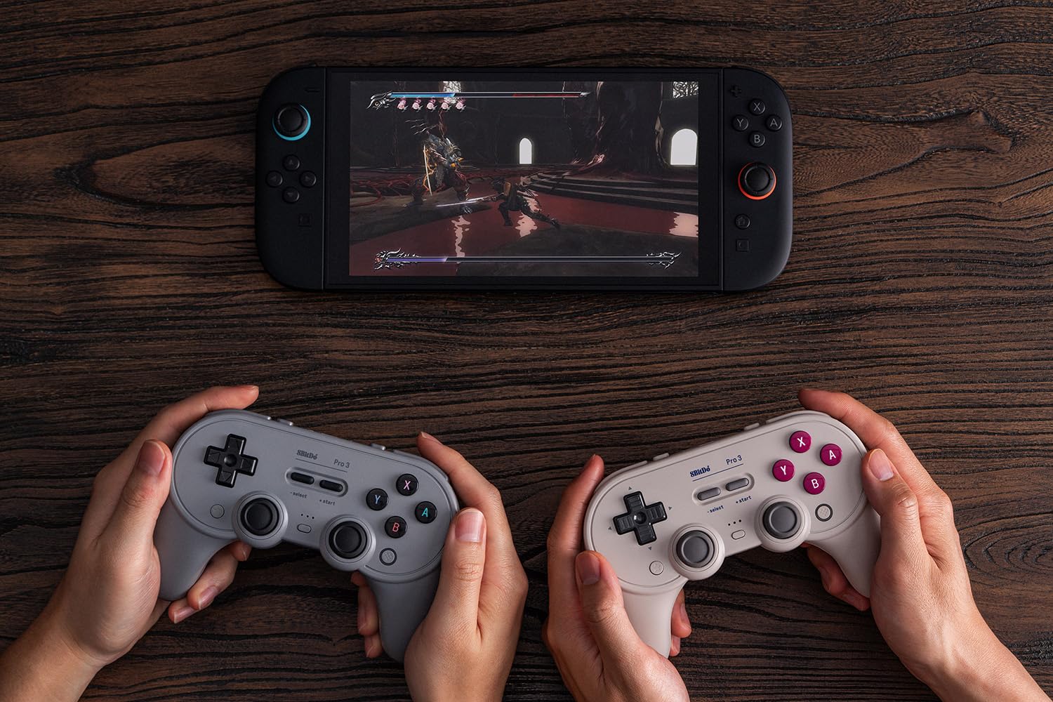MANDO 8BITDO PRO 3 BLUETOOTH PARA SWITCH/SWITCH 2 CON JOYSTICKS TMR Y BOTONES INTERCAMBIABLES GRIS - 5