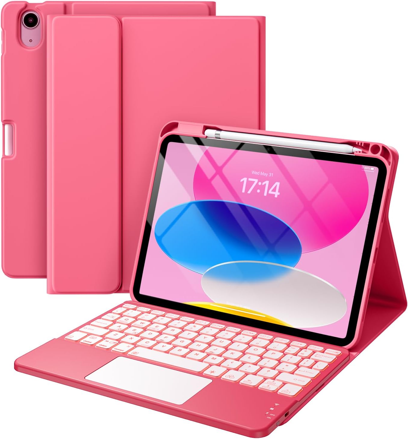 CASE CON TECLADO HARVOPU PARA IPAD A16 11.ª GENERACIÓN Y IPAD 10.ª GENERACIÓN 10.9 PULGADAS - 1