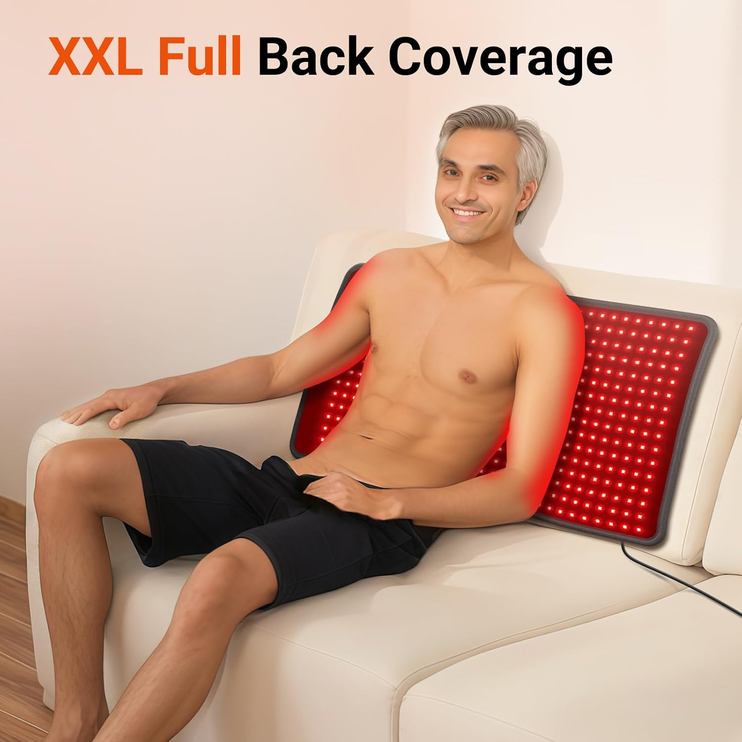 TAPETE DE TERAPIA CON LUZ ROJA COMFYTEMP 33'' X 17'' 660NM Y 850NM - 2