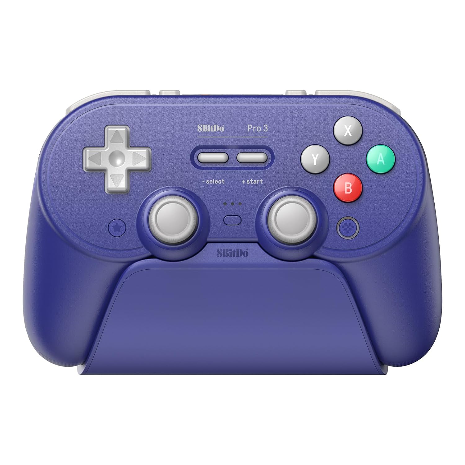 MANDO 8BITDO PRO 3 BLUETOOTH PARA SWITCH/SWITCH 2 CON JOYSTICKS TMR Y BOTONES INTERCAMBIABLES PÚRPURA - 1