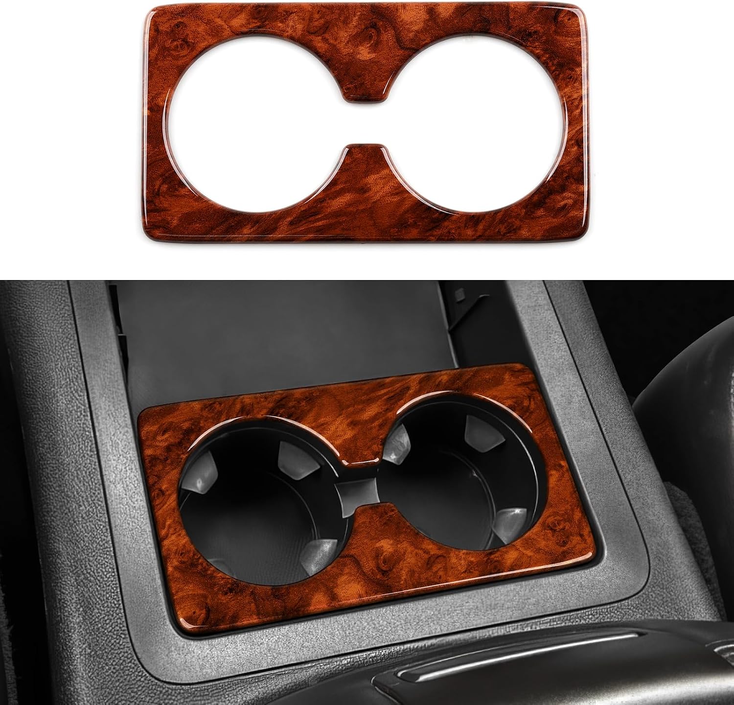CUBRIDOR DE PORTAVASOS DE MADERA PARA CHEVROLET SILVERADO SUBURBAN TAHOE AVALANCHE GMC SIERRA YUKON ESTILO A - 1