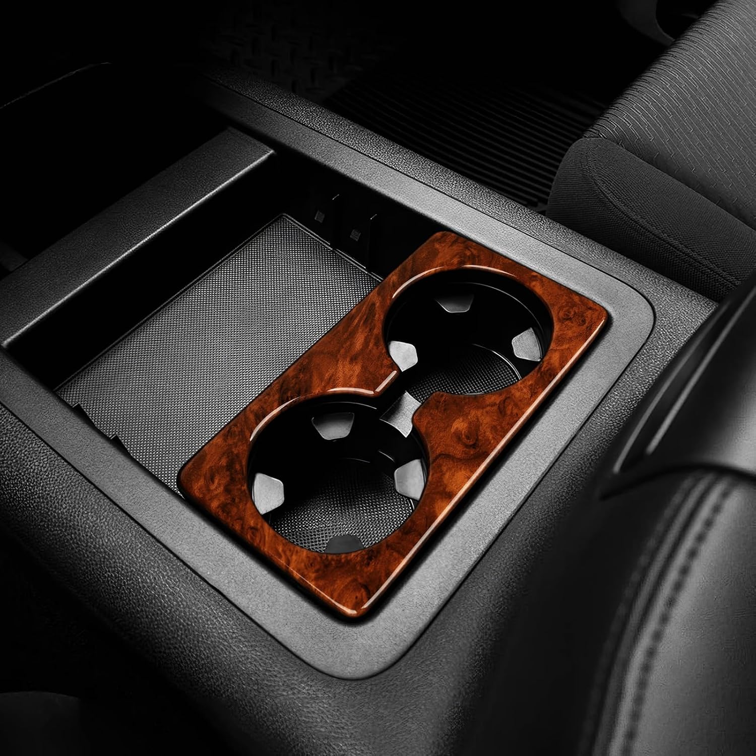 CUBRIDOR DE PORTAVASOS DE MADERA PARA CHEVROLET SILVERADO SUBURBAN TAHOE AVALANCHE GMC SIERRA YUKON ESTILO A - 4