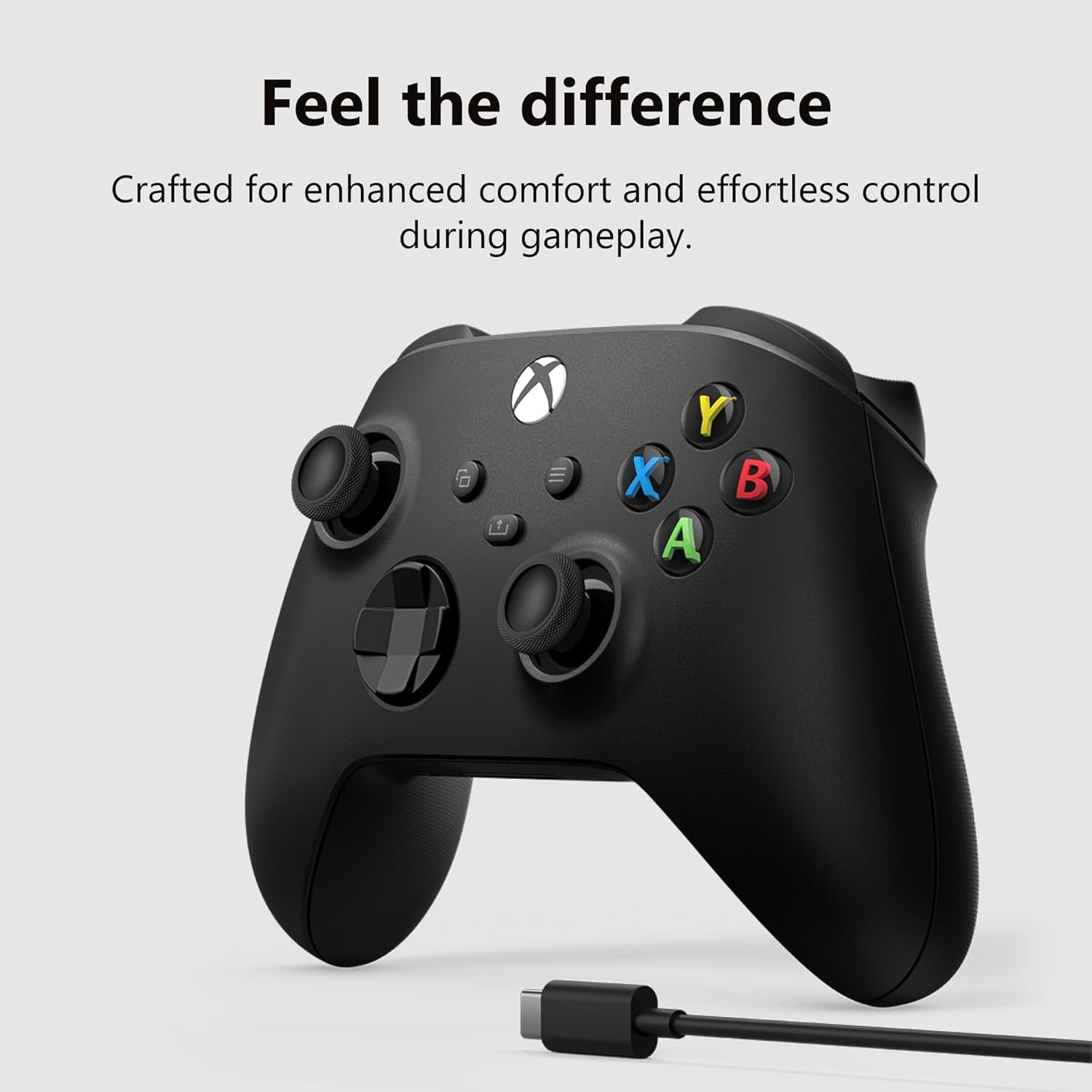 CONTROL XBOX WIRELESS GAMING CONTROLLER + CABLE USB-C NEGRO CARBÓN - 2