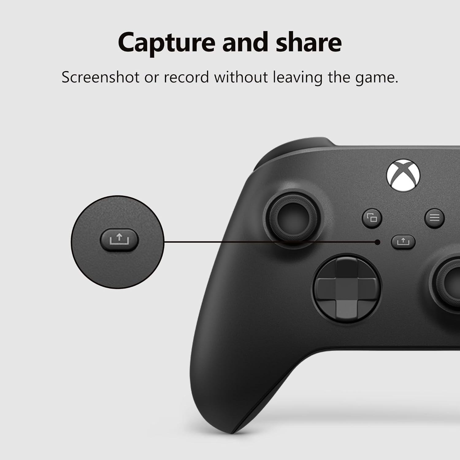 CONTROL XBOX WIRELESS GAMING CONTROLLER + CABLE USB-C NEGRO CARBÓN - 4